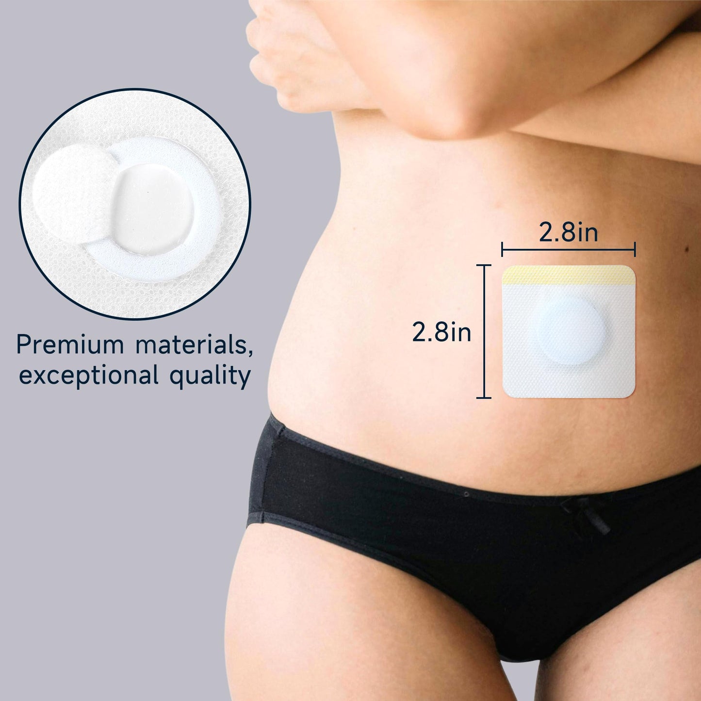 Tuiskusa Tuiskusa 20Pcs Paquete De Aceite De Ricino Desechable Para Ombligo, Parches De Aceite De Ricino Altamente Absorbentes Para Promover La Digestión, Kit De Paquete De Aceite De Ricino