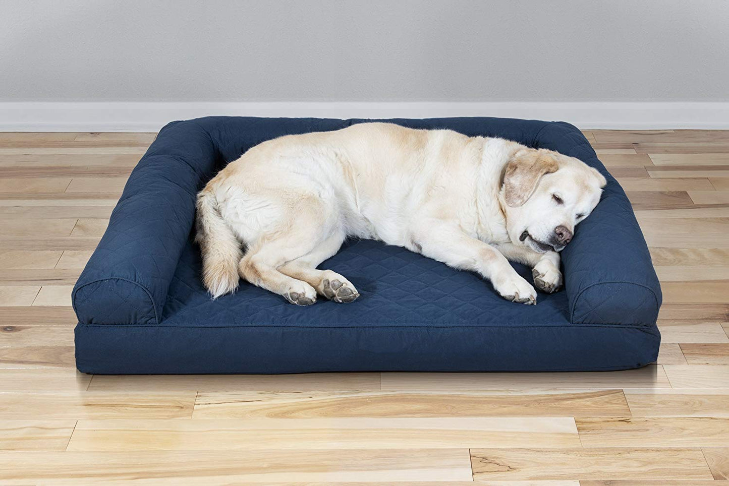Furhaven Pet - Sofá cama para perros y gatos FurHaven de espuma viscoelástica ortopédico acolchado para perros y gatos, azul marino, jumbo