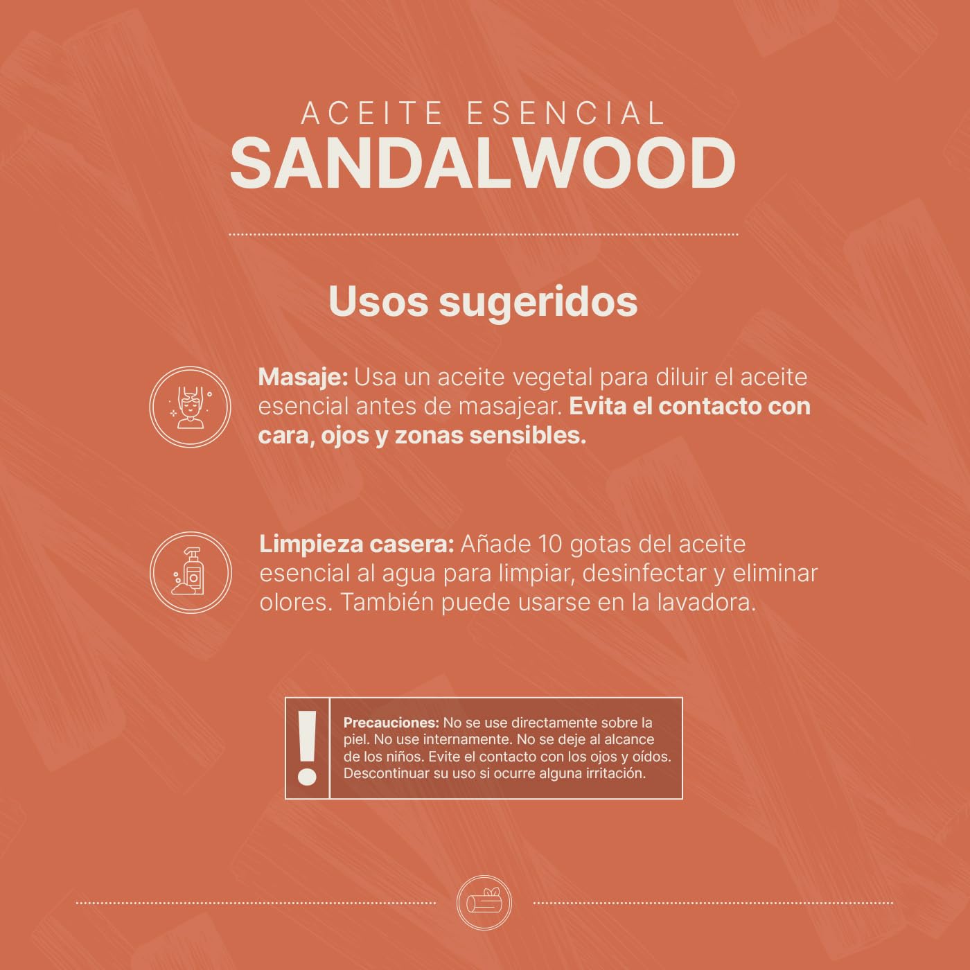 Aceite Esencial B Life Sándalo Aromalogía Ingredientes Puros y Naturales 50 ml
