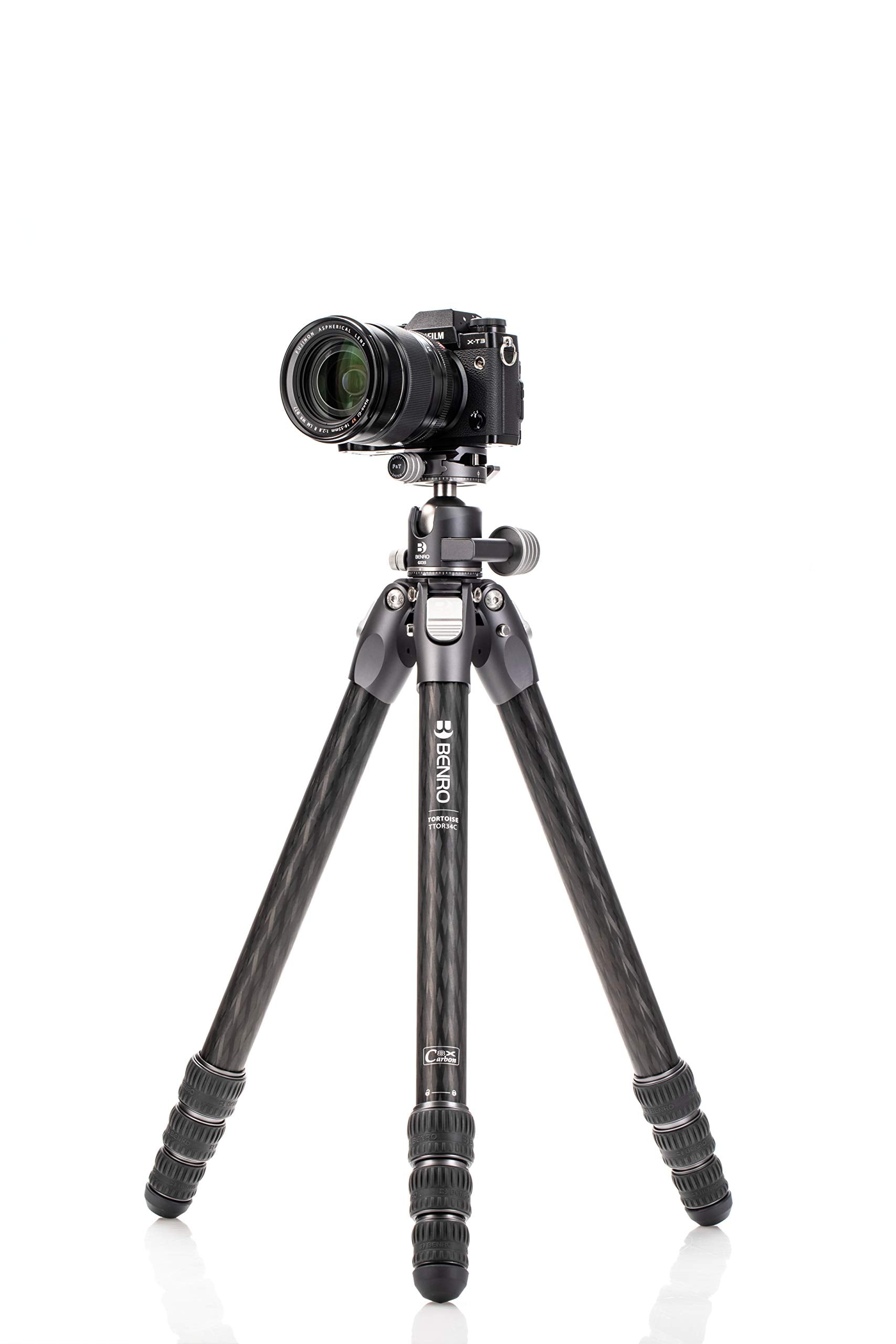 Benro Tortoise Columnless Carbon Fibre Three Series Tripod with GX35 Ball Head