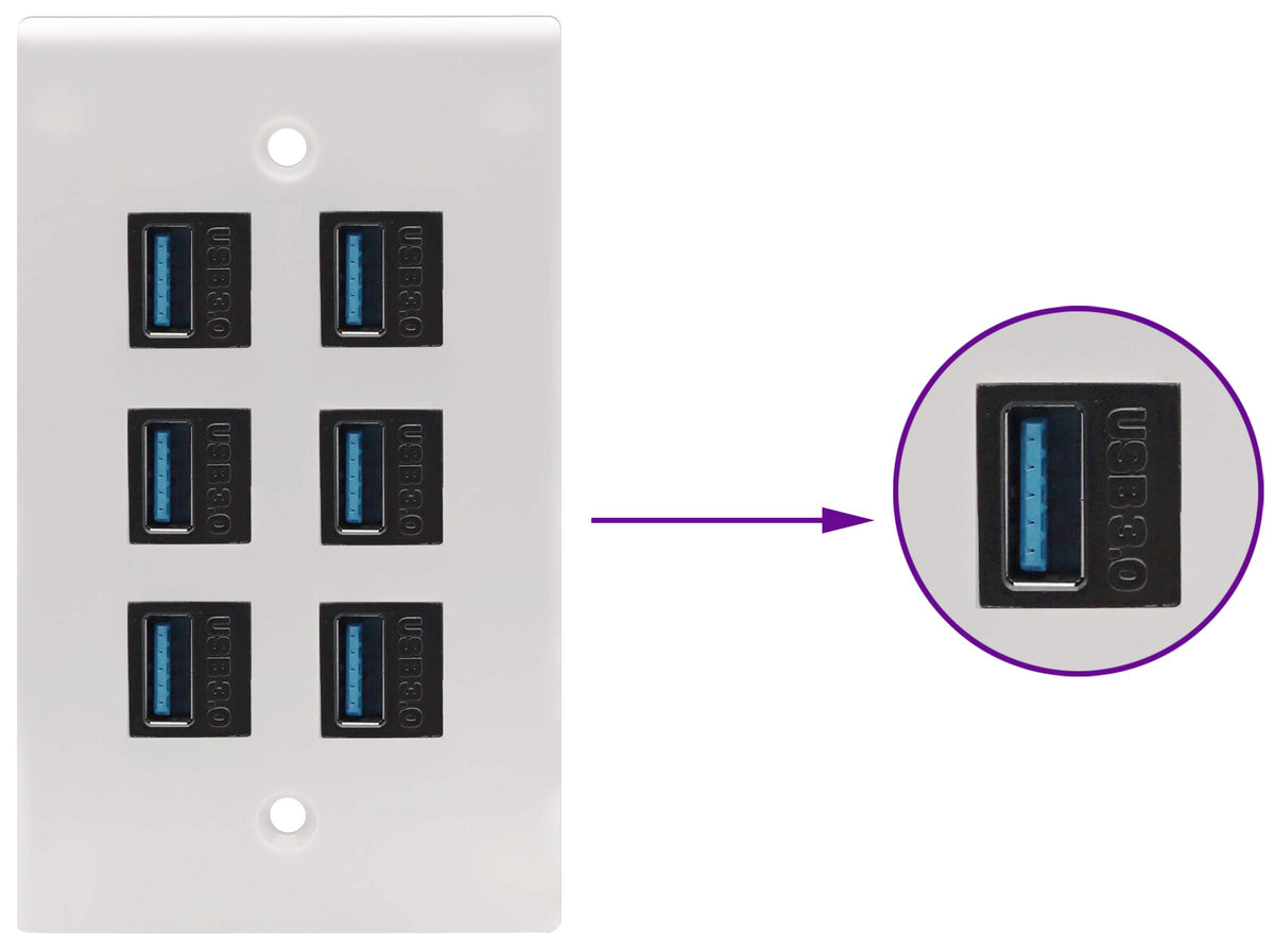Adaptador USB Keystone AAOTOKK Negro USB 3.0 Hembra a Hembra 2 Unidades