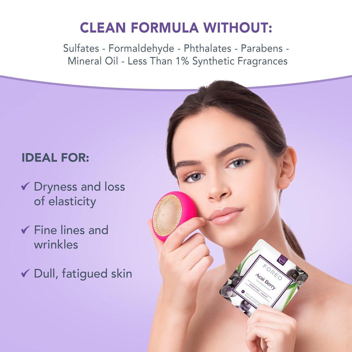 FOREO UFO Activated Mask Treatment for Anti-Aging, Acai Berry
