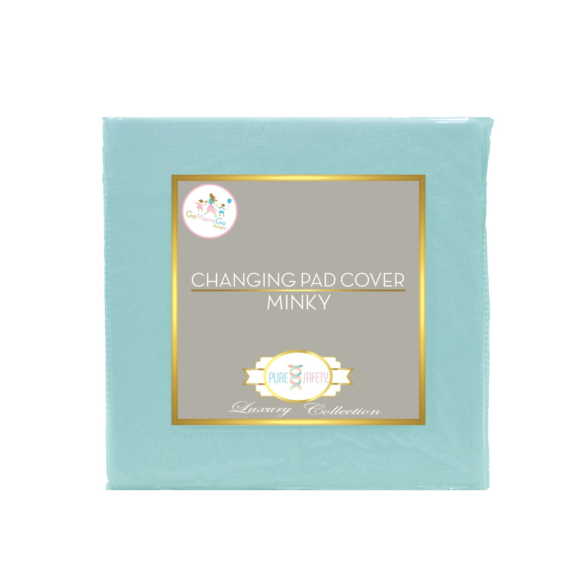Go Mama Go Minky Changing Pad Cover, Aqua