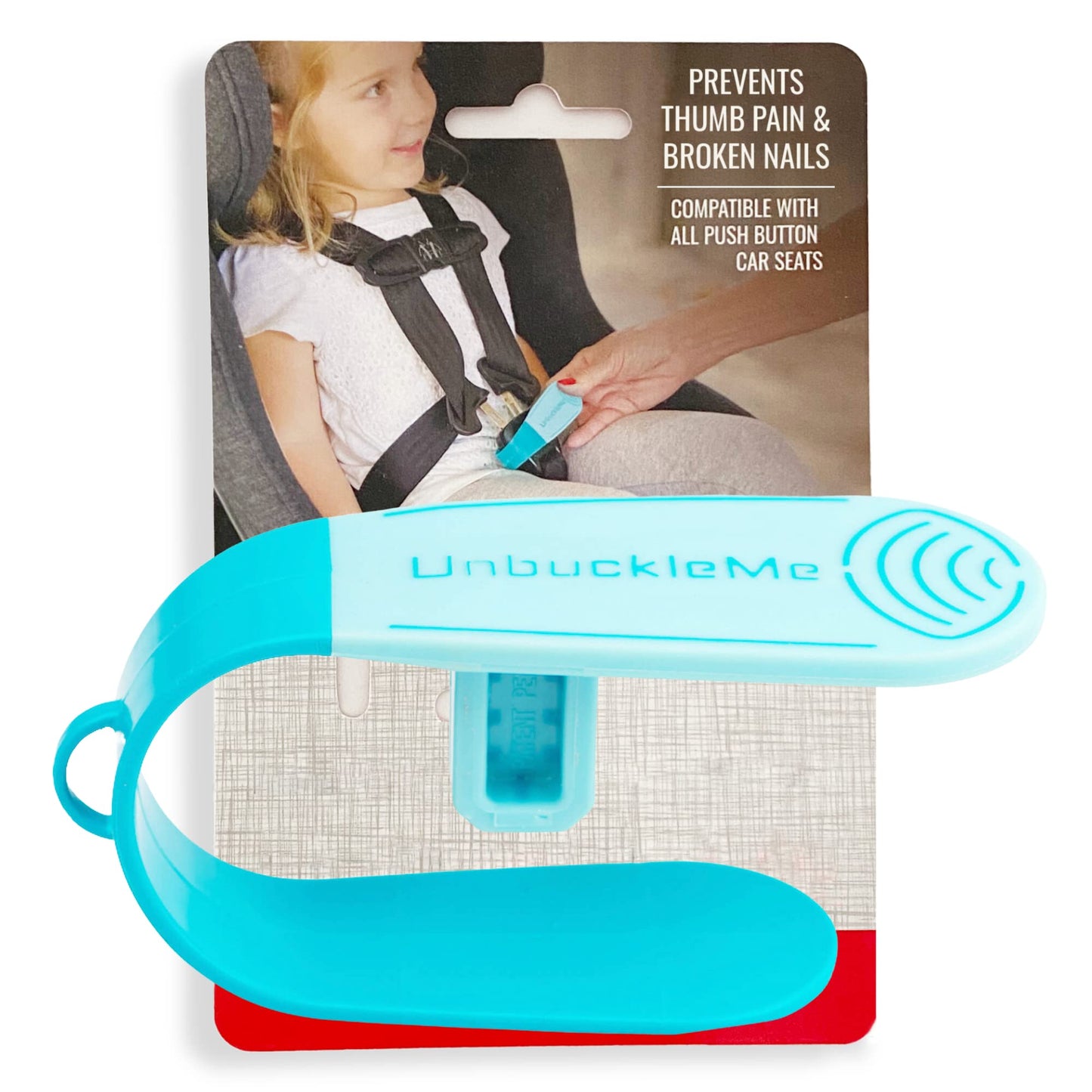UnbuckleMe - Herramienta de liberación de hebilla de asiento de coche, ayuda fácil de abrir para artritis, uñas largas, niños mayores, empujador de botones para bebés, niños pequeños, asientos