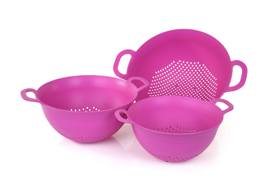 Colador Mintra Home Púrpura Set de 3 Tamaños Surtidos