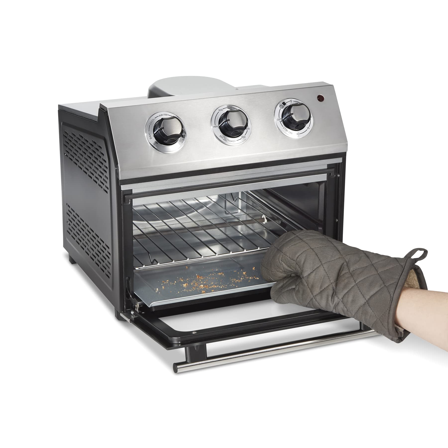 Horno digital con Freidor con Aire 31222 Hamilton Beach/1800 watts de potencia/ 5 funciones de uso/Temporizador/Capacidad de una pizza de 30 cm