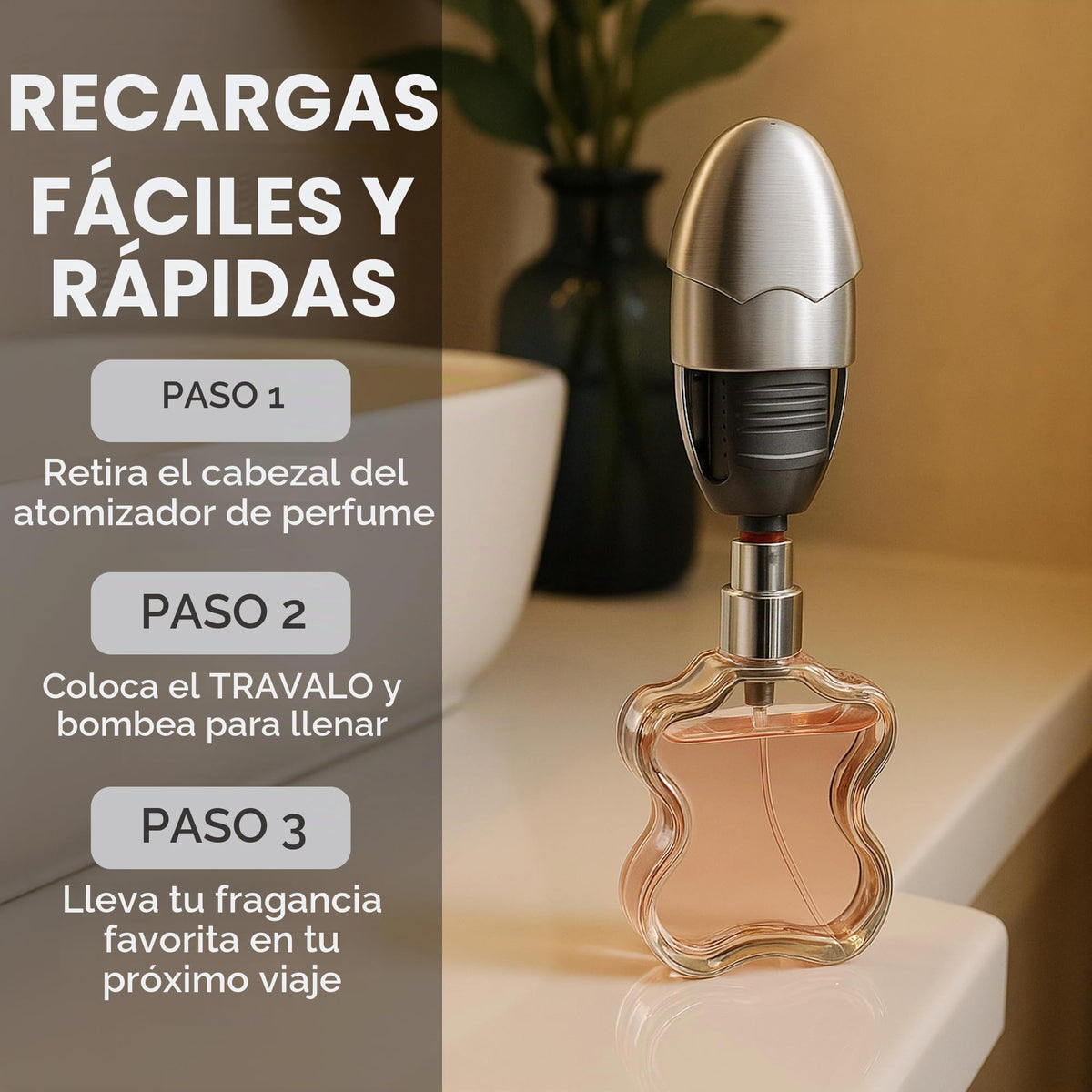 Travalo Perfume Pod Pearl Elegance - Mini bomba en aerosol de alta definición, atomizador portátil de perfume de viaje, aprobado por TSA, a prueba de hojas, hermético, reutilizable y fácil de llenar