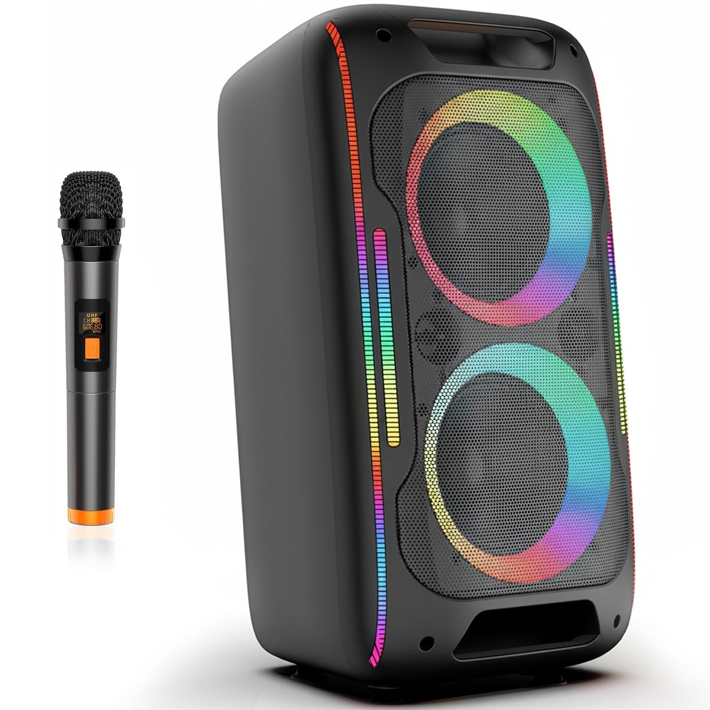 Altavoz Bluetooth para fiesta, potente sonido estéreo de 180 W con graves profundos, altavoz inalámbrico portátil con modos de sonido EQ, luces LED, Bluetooth 5.3 para el hogar, al aire última
