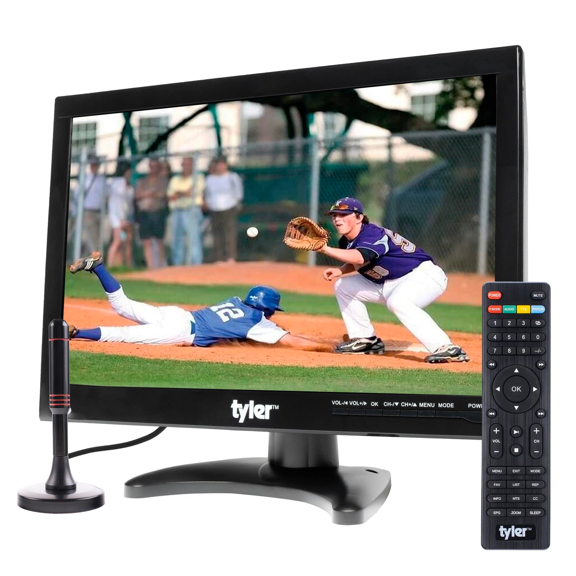 Monitor LCD Portátil Tyler 14 Pulgadas 1080P con Batería Recargable y Sintonizador Digital