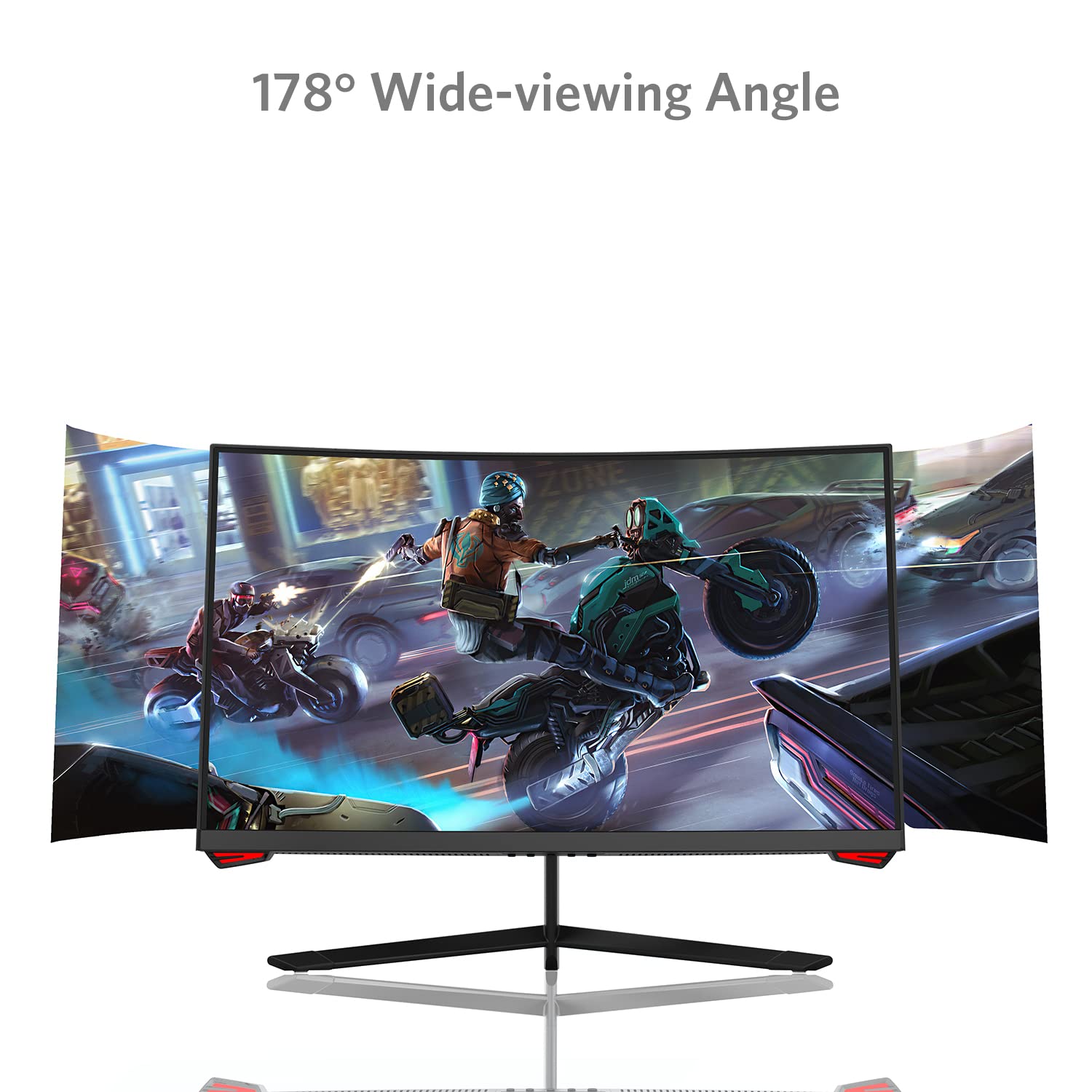 Fiodio Monitor LED Curvado de 24 Pulgadas de 144 Hz Full HD 1080P HDMI VGA, Compatible con Montaje en Pared VESA (Cable DP Incluido), 24H3G