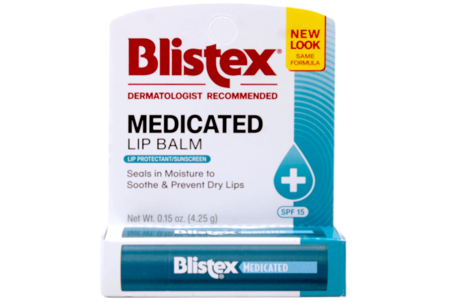 Blistex Bálsamo de labios medicado con SPF 15 para secar, enchapar y calmar labios irritados, 0,15 oz – Pack de 8