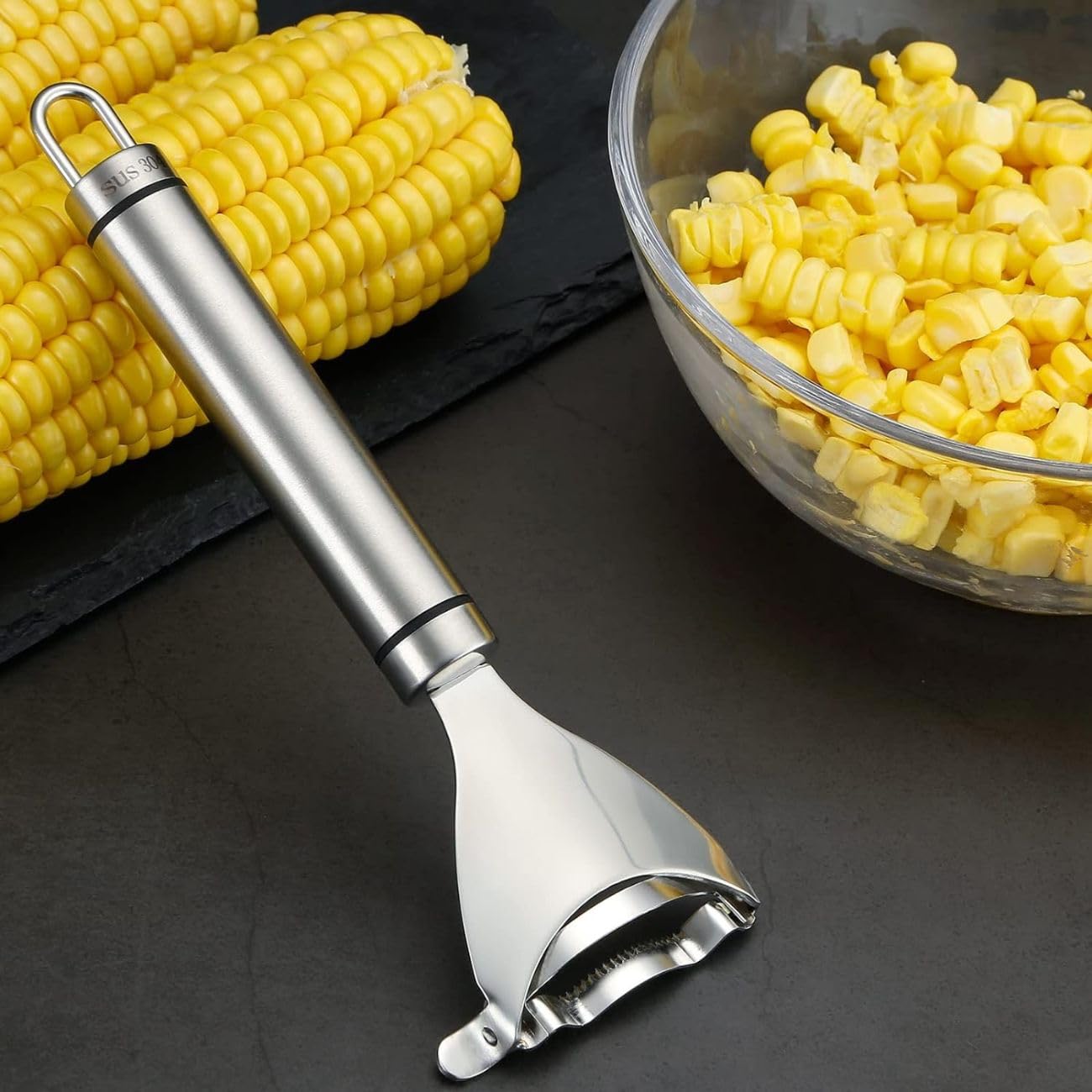 Pelador de Maíz U Chef Acero Inoxidable Herramienta Trituradora para Cocina