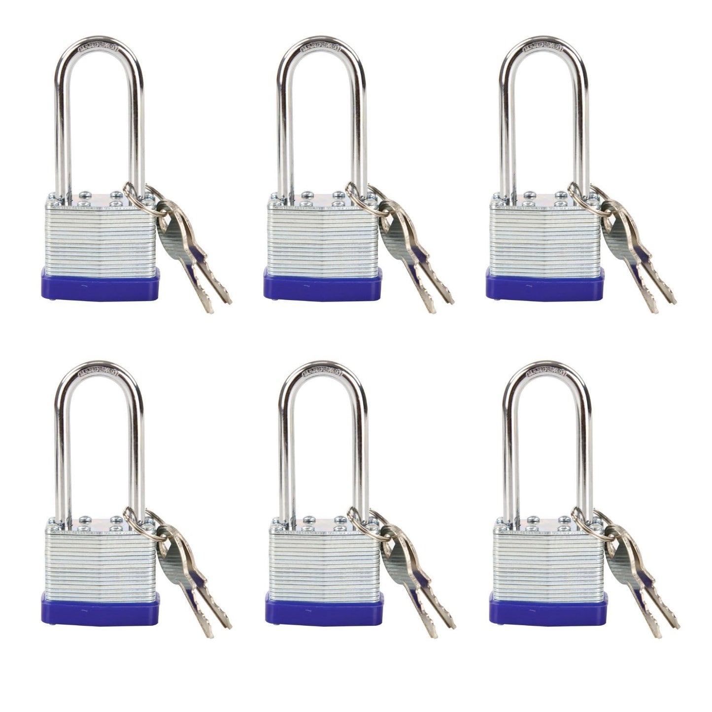 Candados SEPOX Acero Resistente Largo con Llaves Iguales Paquete de 6