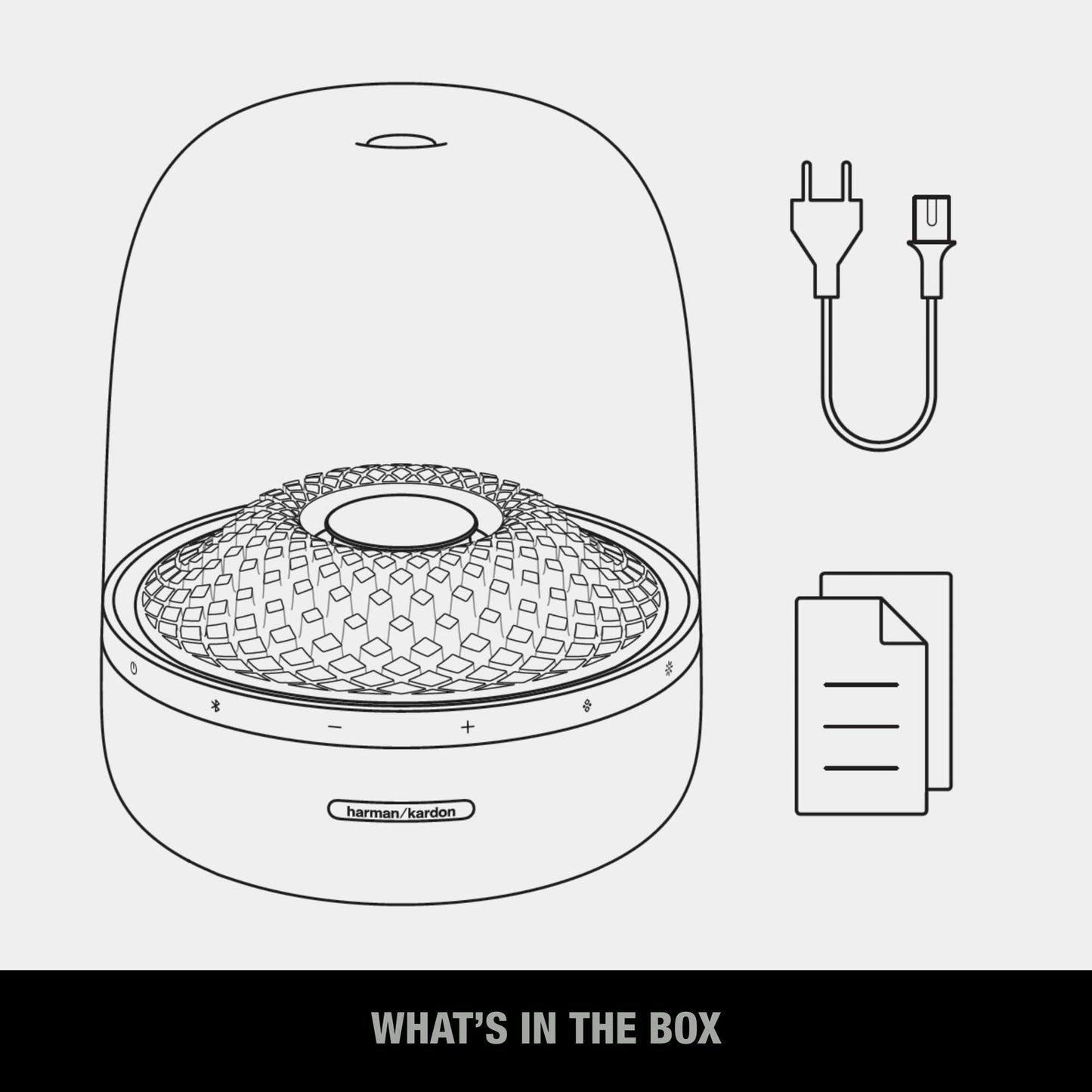 Harman Kardon Aura Studio 4, Bocina Inalámbrica Bluetooth, 100W de Potencia, Efecto de Luz Ondulado, Materiales Reciclados - Negro