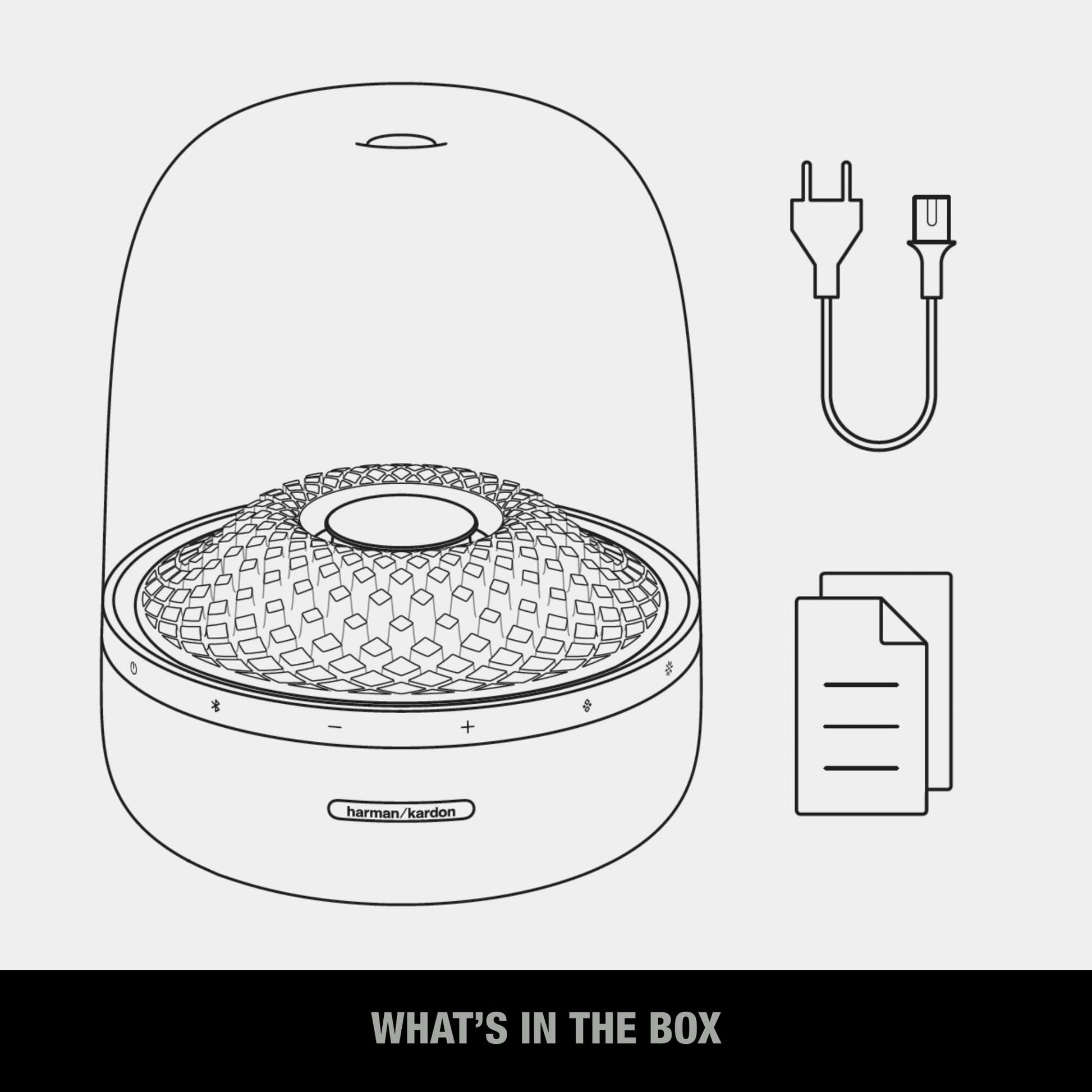 Harman Kardon Aura Studio 4, Bocina Inalámbrica Bluetooth, 100W de Potencia, Efecto de Luz Ondulado, Materiales Reciclados - Negro