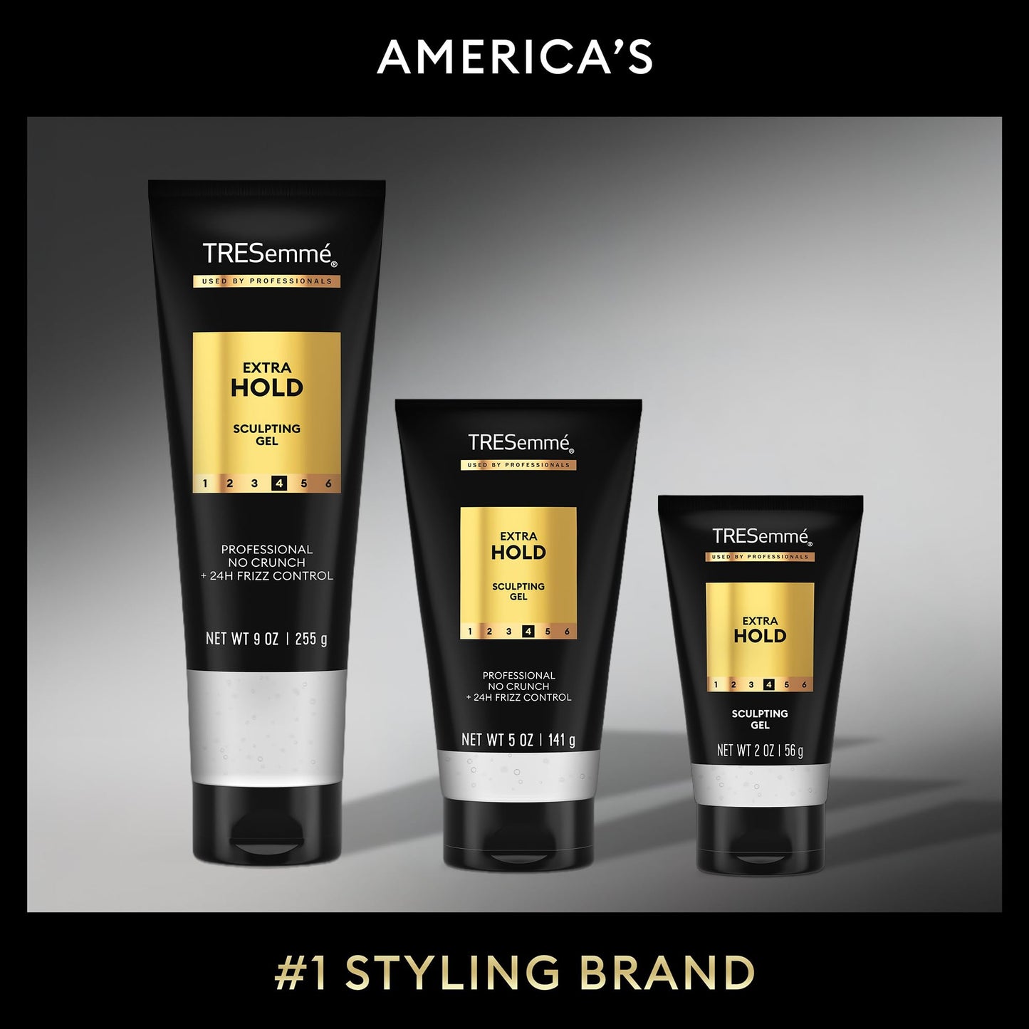 TRESemme Tres Gel Extra Firm Control Gel para el cabello, 2 onzas (Paquete de 3)