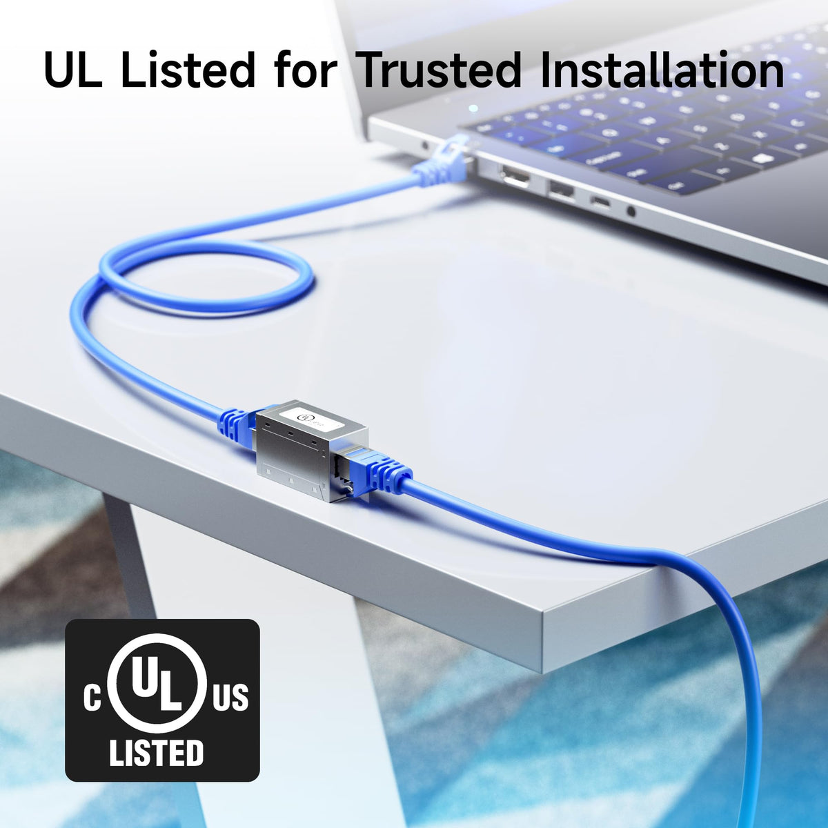 Acopladores en Línea Cat6 Cable Matters Plateado Metal Blindado Paquete de 5 Certificación UL