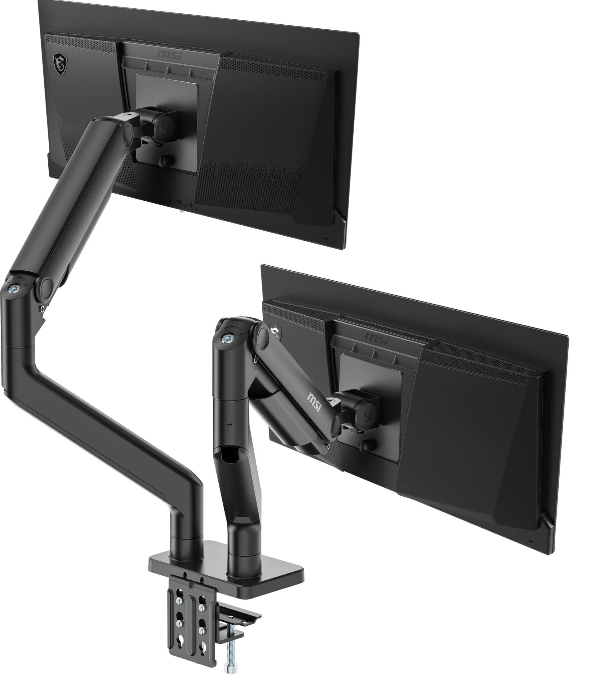 Brazos de Soporte para Monitor Doble MSI mag MT201D Negro Alta Resistencia 17-45 Pulgadas Compatible con VESA
