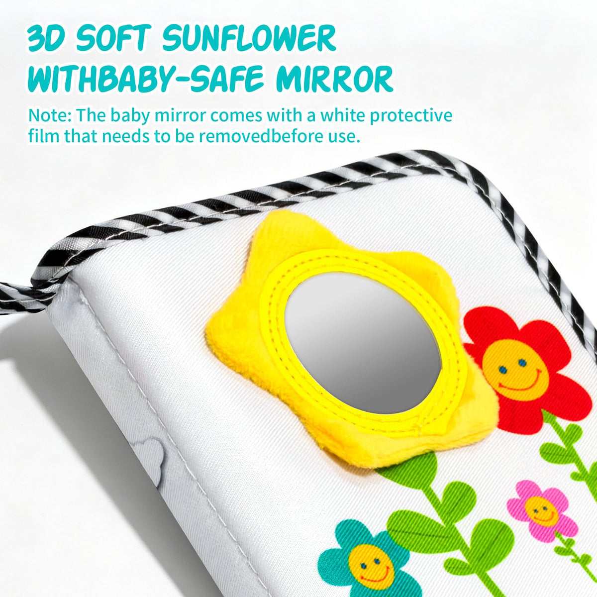 Álbum de Fotos para Bebé ABCKEY Girasol con Espejo Seguro para Niños