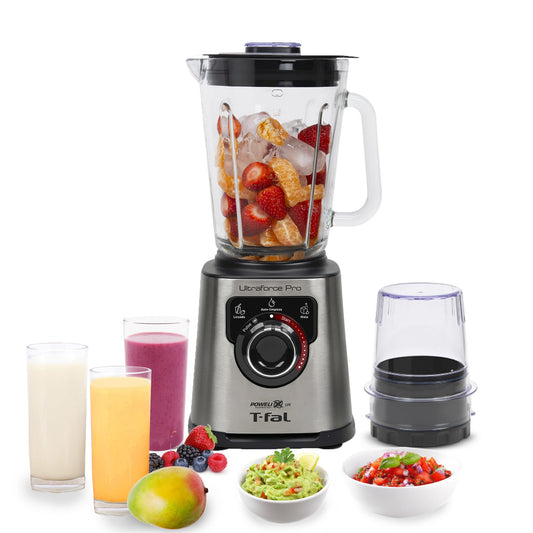 Licuadora T-fal Ultraforce Pro Inox con Tecnología Powerlix Life y 6 Cuchillas de Titanio