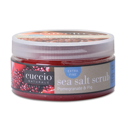 Cuccio Naturale Sea Salt Scrub - Nourishes And Exfoliates To Remove Dead Skin Cells - Leaves Skin Supple, Radiant And Youthful Looking - Provides Deep Hydration - Pomegranate And Fig - 237 ML