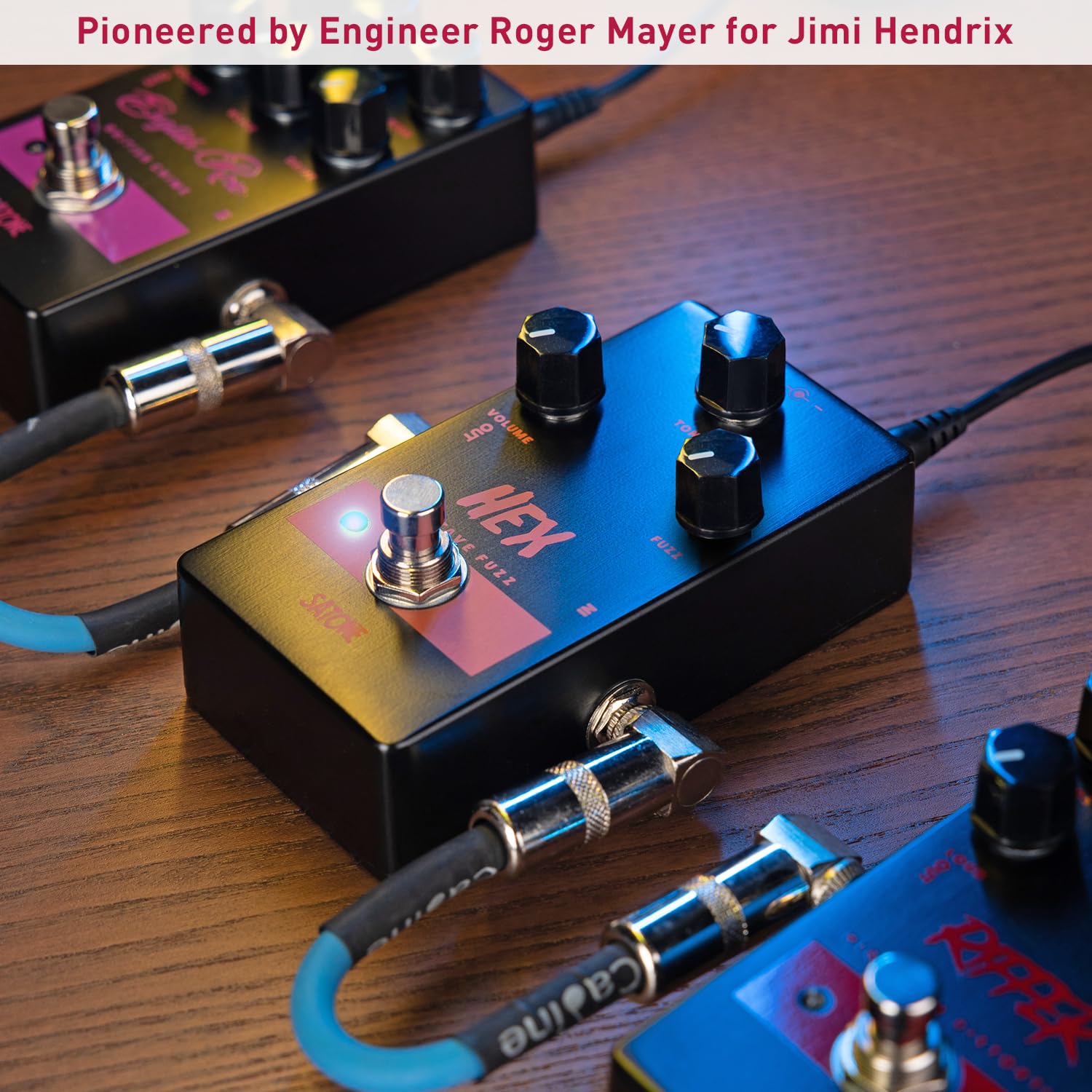 Pedal de Efecto de Guitarra Eléctrica Satone S804 Octava Hexagonal de Metal Acústico con Efecto Clásico y Bypass Verdadero