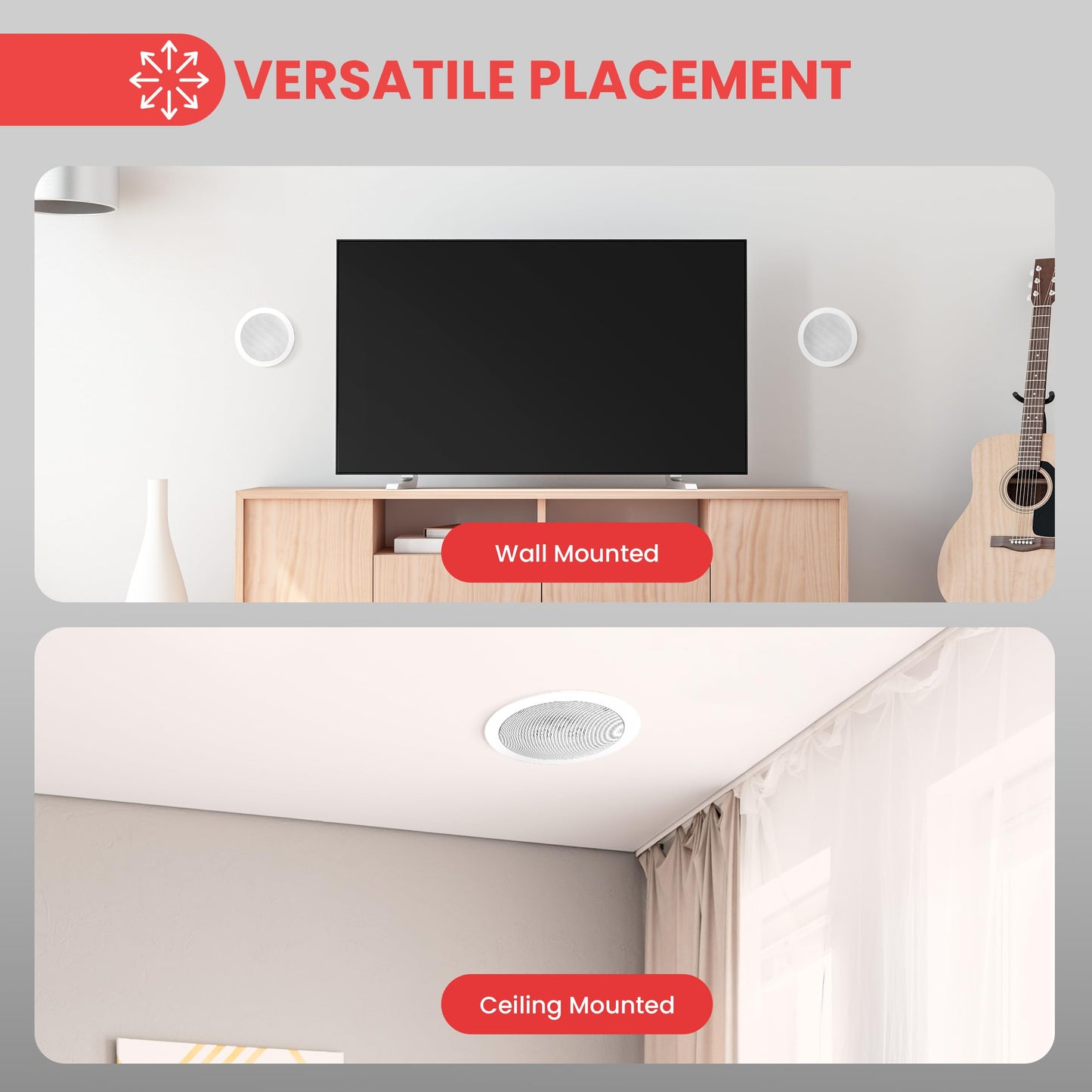 Bocina In-Ceiling/In-Wall Pyle Home Blanca 5.25 Inch Weather Proof 2-Way Stereo