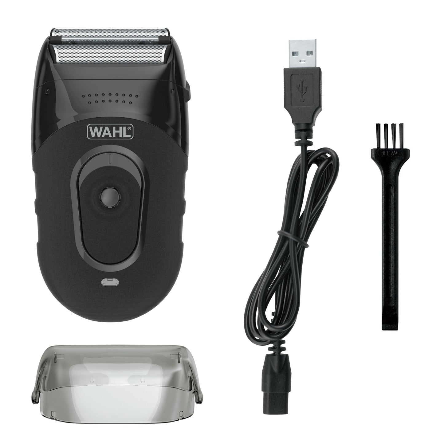 Wahl 7065 - Kit de afeitadora compacta de iones de litio con láminas higiénicas y barra de corte con láminas flexibles dobles que se mueven con los contornos de tu cara