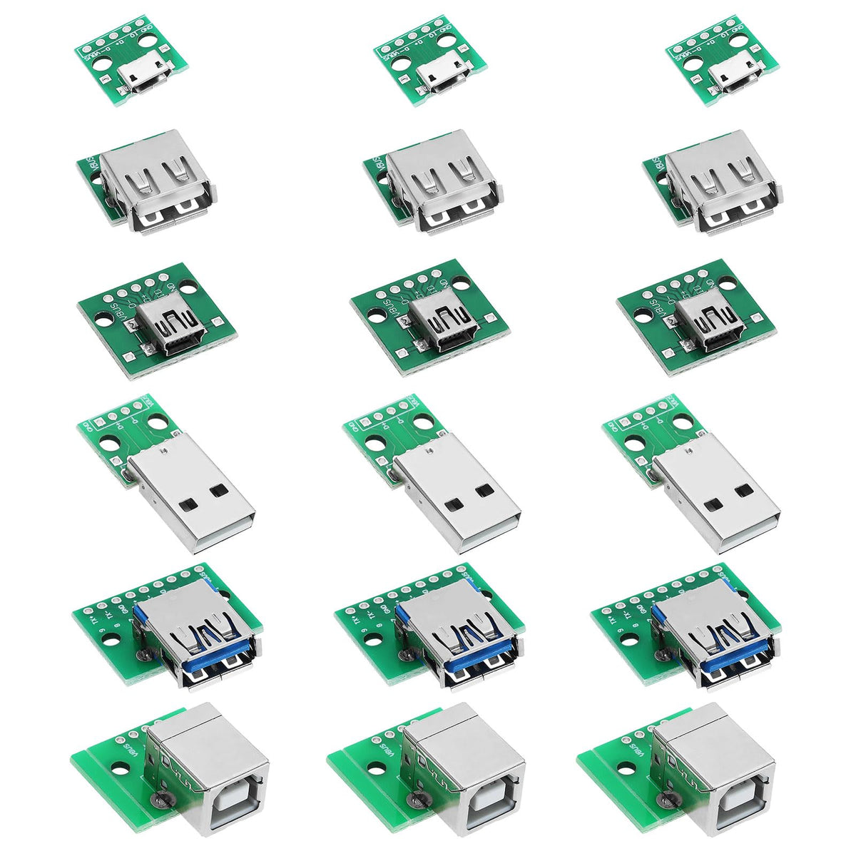 Módulo Adaptador Convertidor USB a DIP Breakout Be In Your Mind Verde 18 Unidades