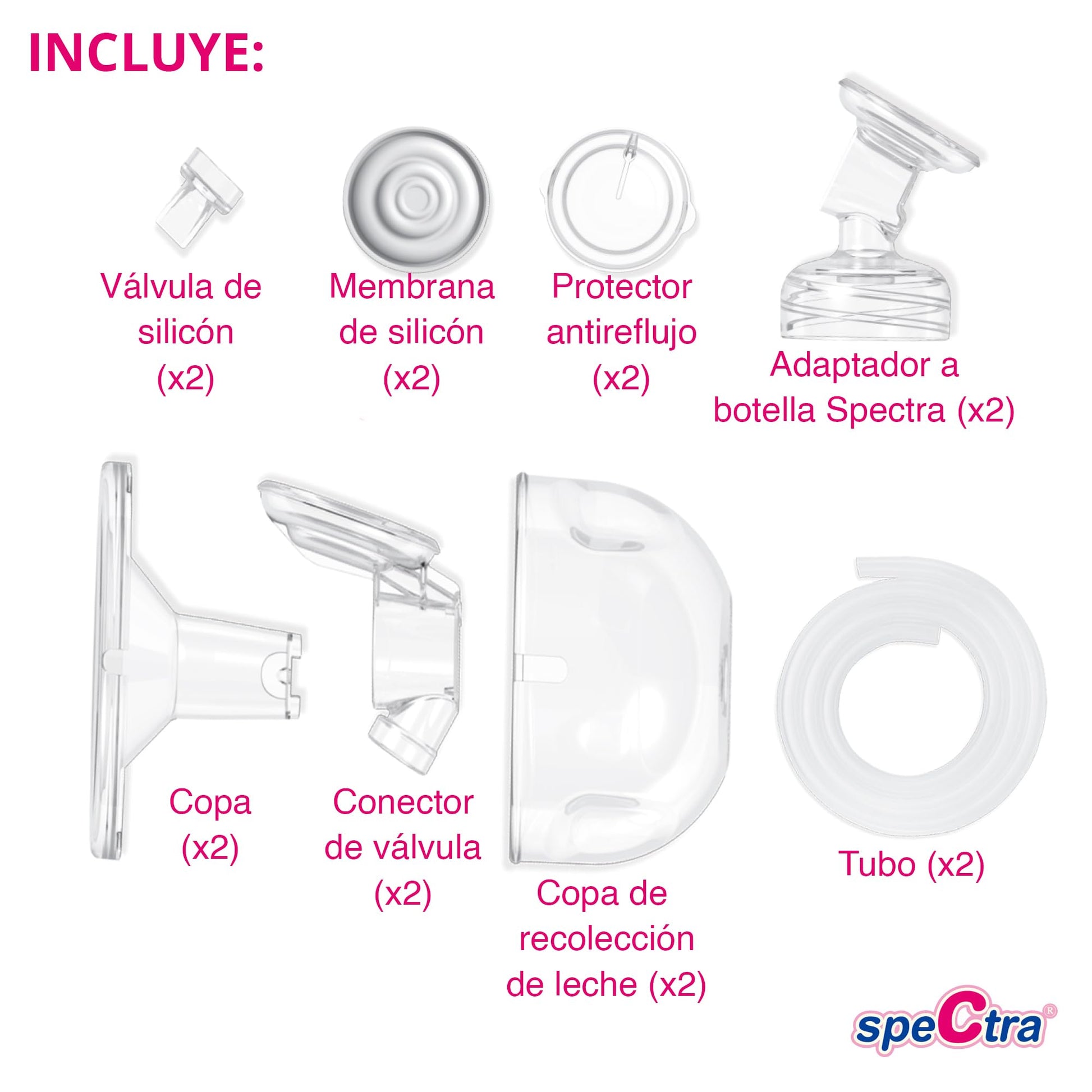 Copa Electrica Spectra Saca Leche Libre Manos Medida 28 mm