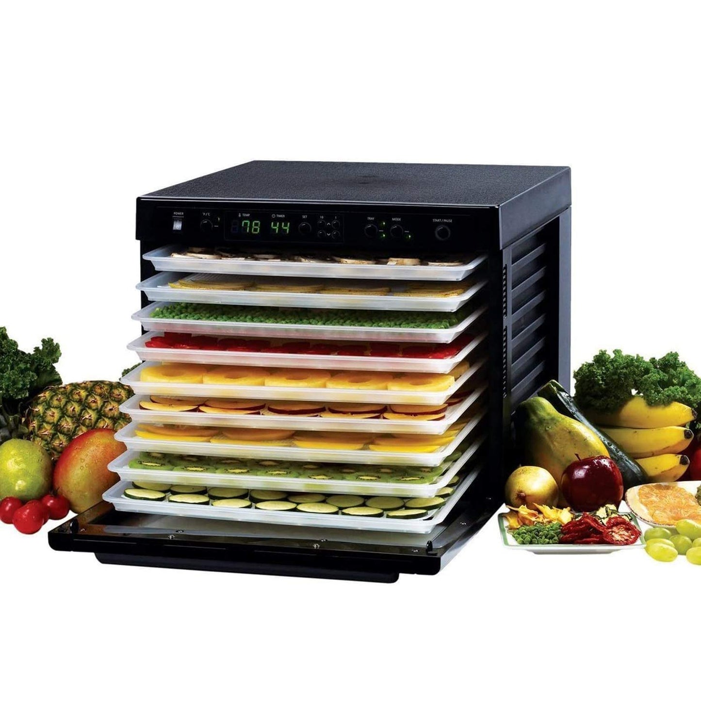 Globalis - Superior , Pack de 9 superorganización no-stick, Dupont Teflon re-utilizable deshidratador de comida hojas para Excalibur 2500, 2900, 3500, 3900 ó 3926 T. Medidas de hoja 35,56 cm x 35,56 cm se ajusta Excalibur 5 Y 9 bandejas.