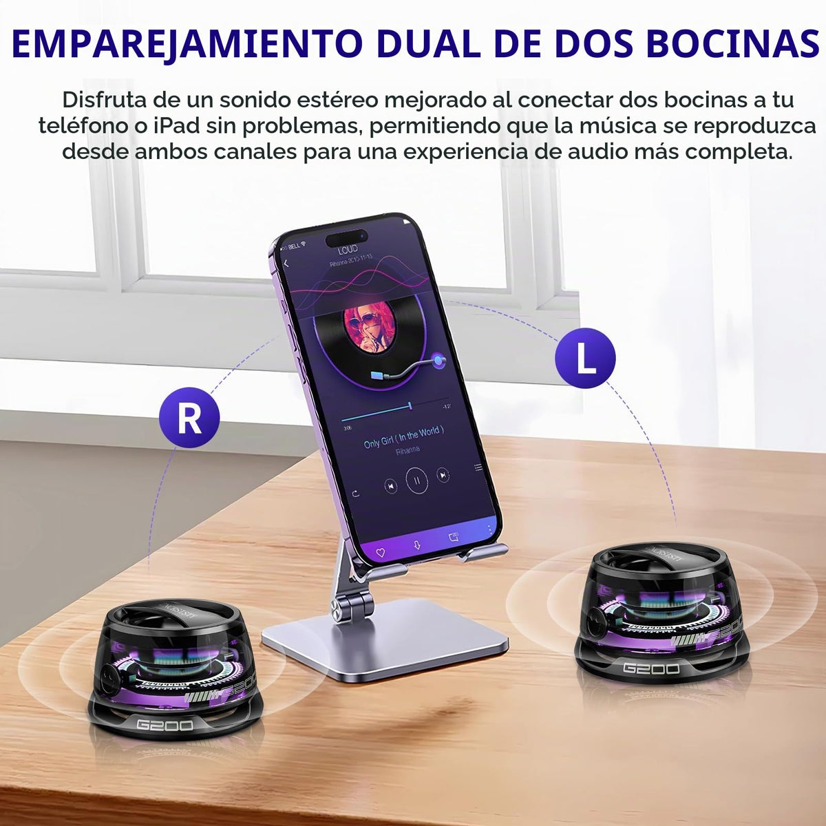 Altavoz Bluetooth Portátil ZNCRSISTY G200 Magnético RGB para Adolescentes