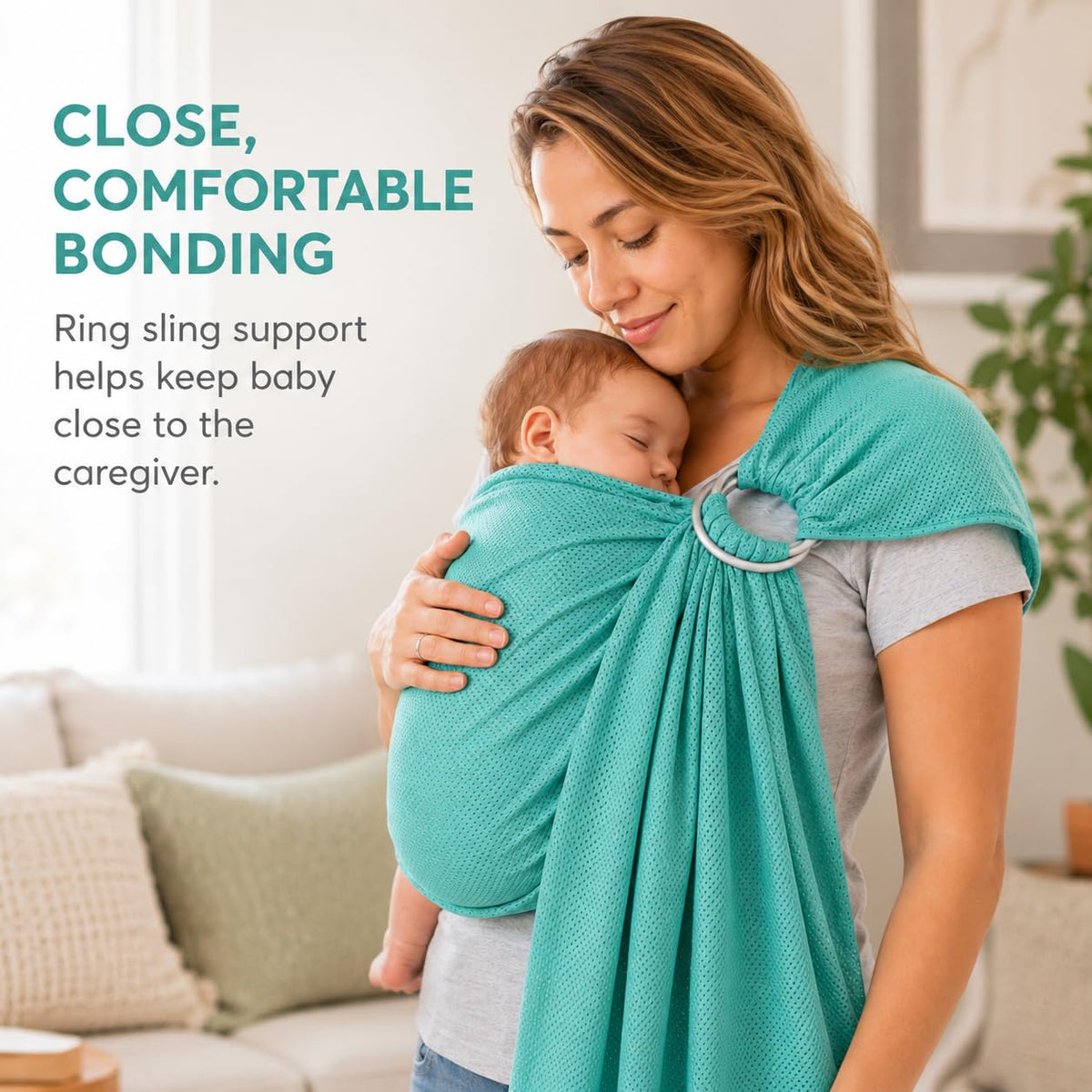 Vlokup - Bolsa de malla para bebé recién nacida, niño, bebé, niños pequeños y niños, ligero, transpirable, perfecto para verano, natación, piscina, playa, ideal para papá, verde azulado