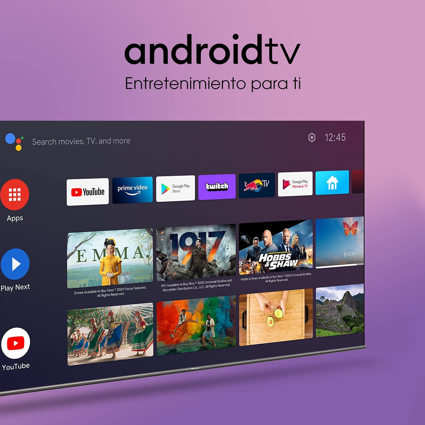 Pantalla ULED Hisense 65" 4K UHD Android TV 2021