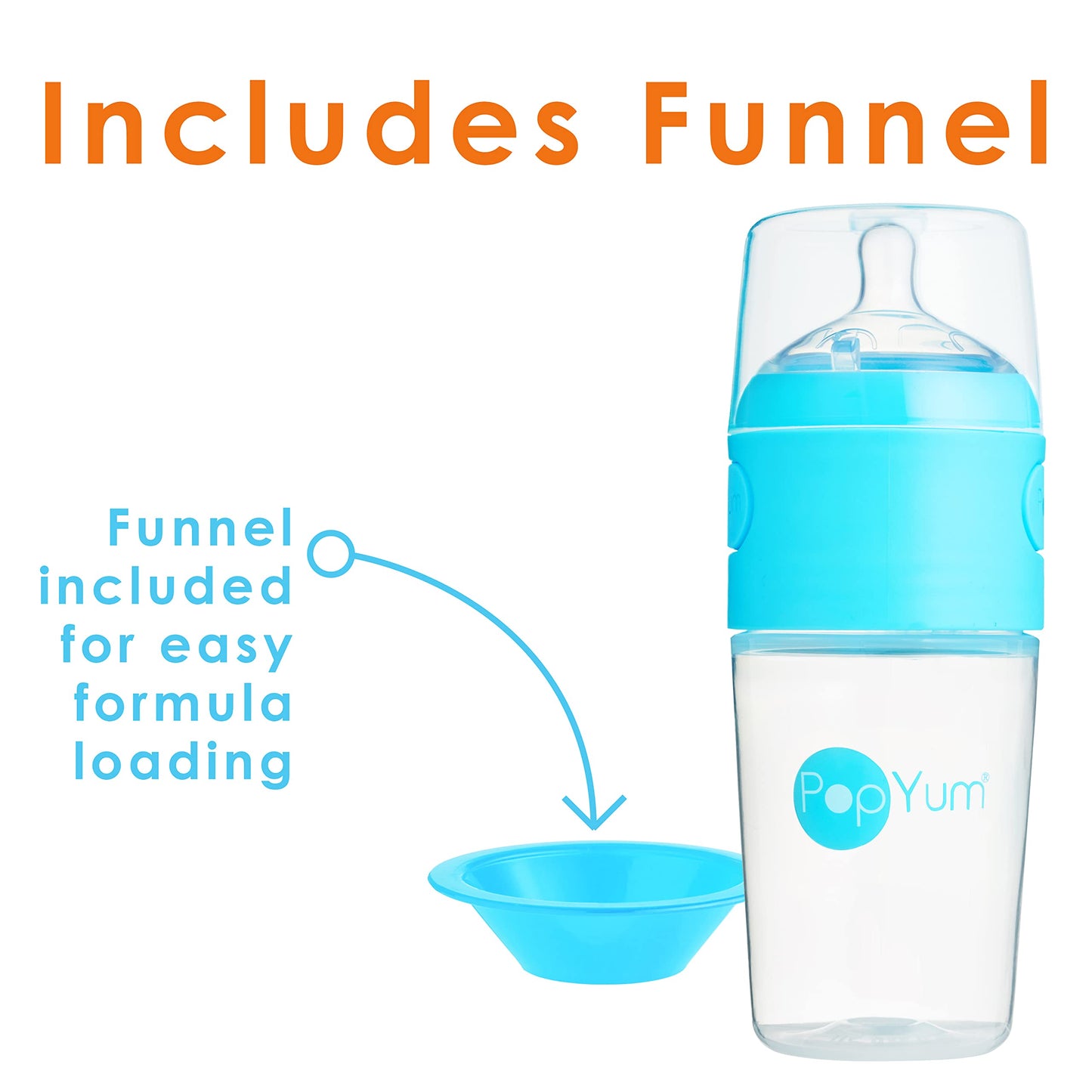 Biberón Anticólicos PopYum Azul Paquete de 3 para Bebé
