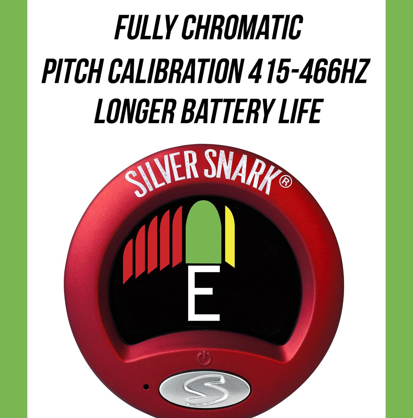 SNARK 2 - Afinador de Todos los Instrumentos con Clip, Rojo/Plateado