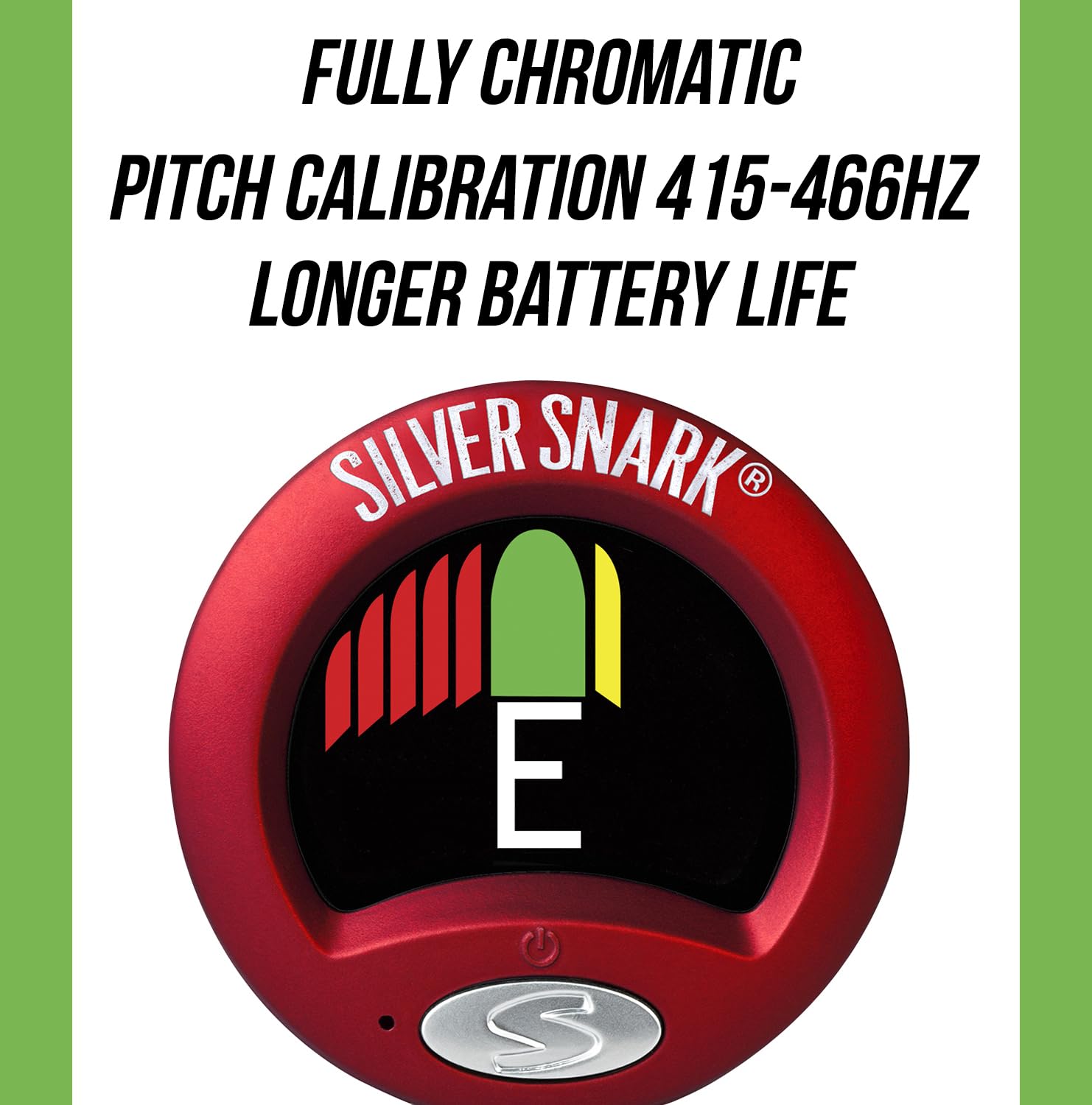 SNARK 2 - Afinador de Todos los Instrumentos con Clip, Rojo/Plateado