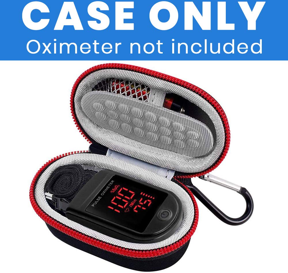 Oxímetro de Pulso Zacurate Negro con Funda Compatible para Monitor de Saturación de Oxígeno en Sangre