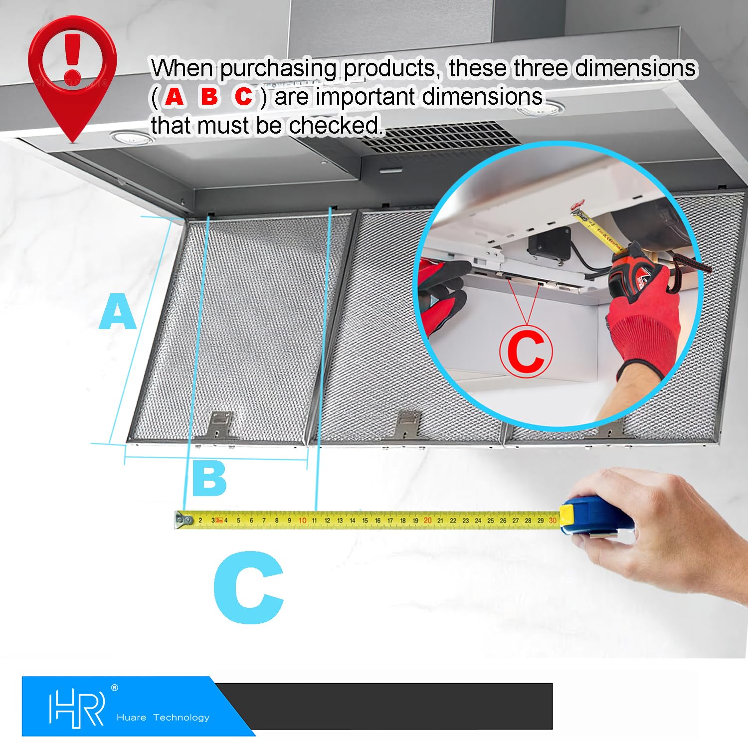 Filtro de campana de repuesto actualizado de 9 x 10.25 pulgadas (230 x 260 mm) 4 capas S97018029 filtro de rejilla de aluminio, filtro de grasa HR Huare Technology, compatible con Broan B5 Series,