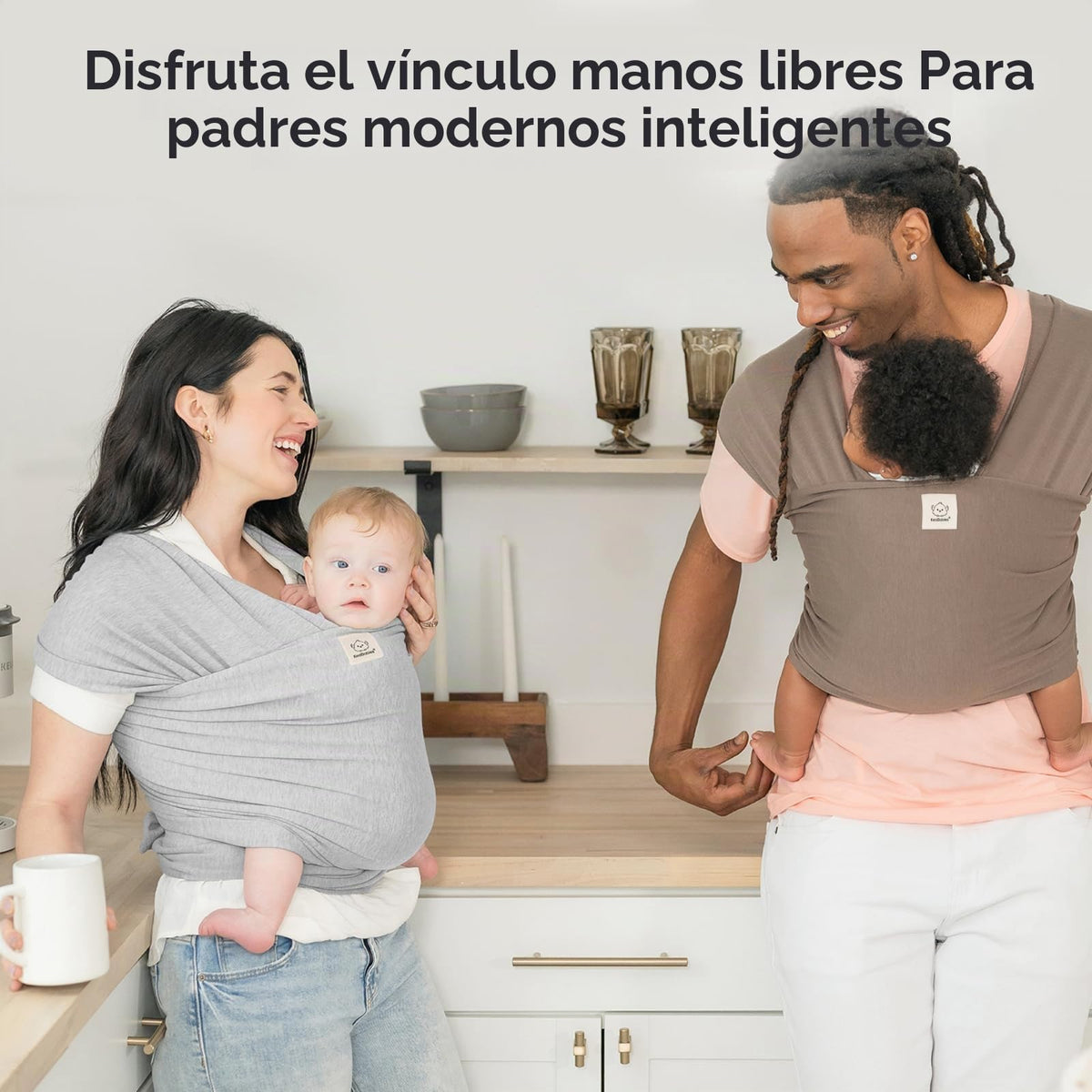 Portabebés KeaBabies - Portabebé Envolvente Todo en 1 Original, Portabebés para Recién Nacidos a Niños Pequeños, Fácil de Usar, Sin Manos, Para un Vínculo, Ligero, Envolvente Transpirable