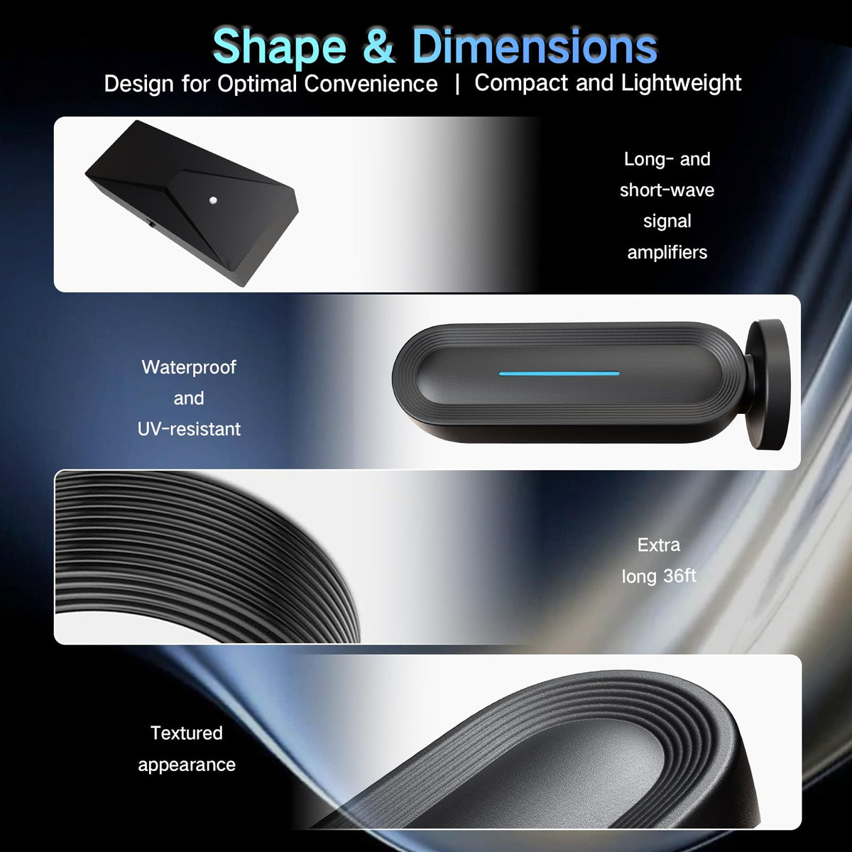 Antena de TV Digital HD 2025 para Interiores con Amplificador de Largo Alcance y Configuración Fácil