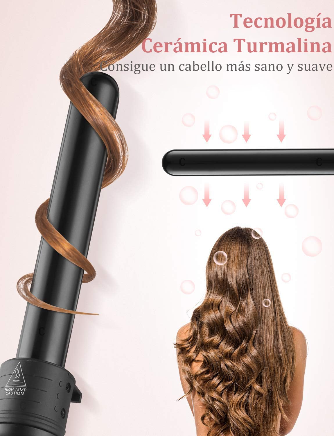 Rizador de Cabello 6 en 1 con Guantes y Peines - Tecnología Cerámica, Temperatura Ajustable y LED - Herramientas de Peinado Profesionales para Cabello Largo y Corto en Tienda Online