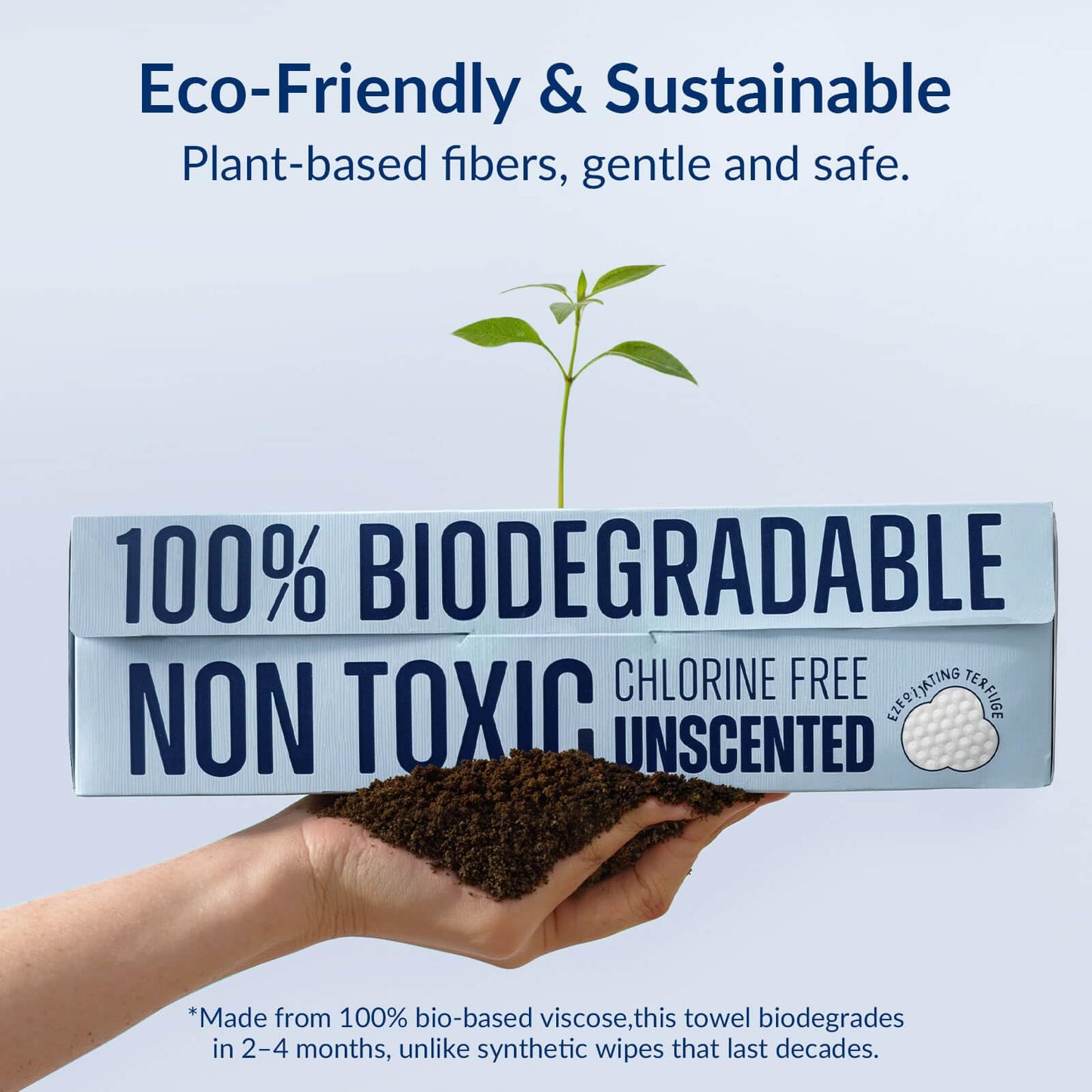RPE Life Toallas faciales desechables XL, toallitas desmaquillantes ultrasuaves, 100% biodegradables, no tóxicas, toallitas faciales para lavarse la cara, toallitas gruesas para piel sensible, sin pe