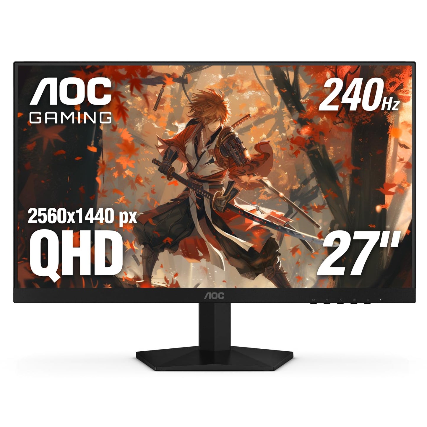 Monitor Gamer AOC Q27G41ZE 27", QHD IPS, 240Hz, 0.3ms, HDMI 2.0, DisplayPort, Sin Bordes, Compatible con Consolas, Garantía 3 Años