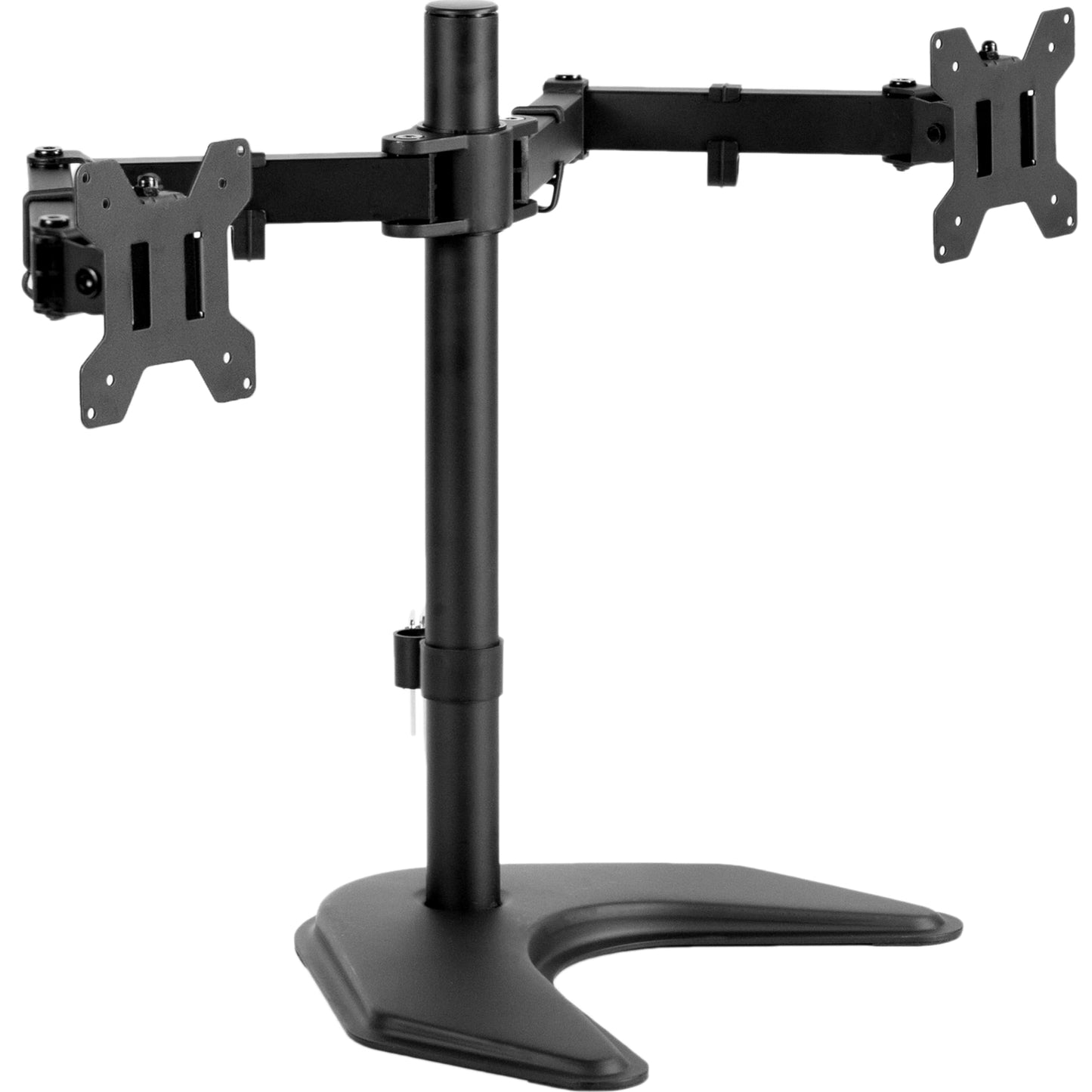 Soporte para Monitor LCD Doble VIVO Negro de Alta Resistencia con Brazos Ajustables para 2 Pantallas hasta 27 Pulgadas
