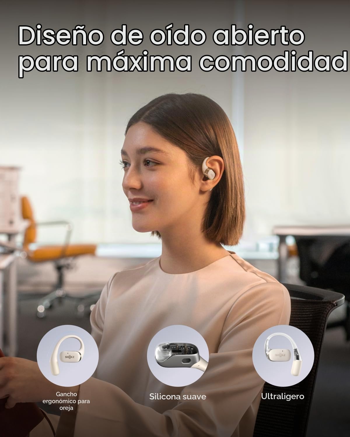 Auriculares Inalámbricos Shokz OpenFit Negro con Bluetooth