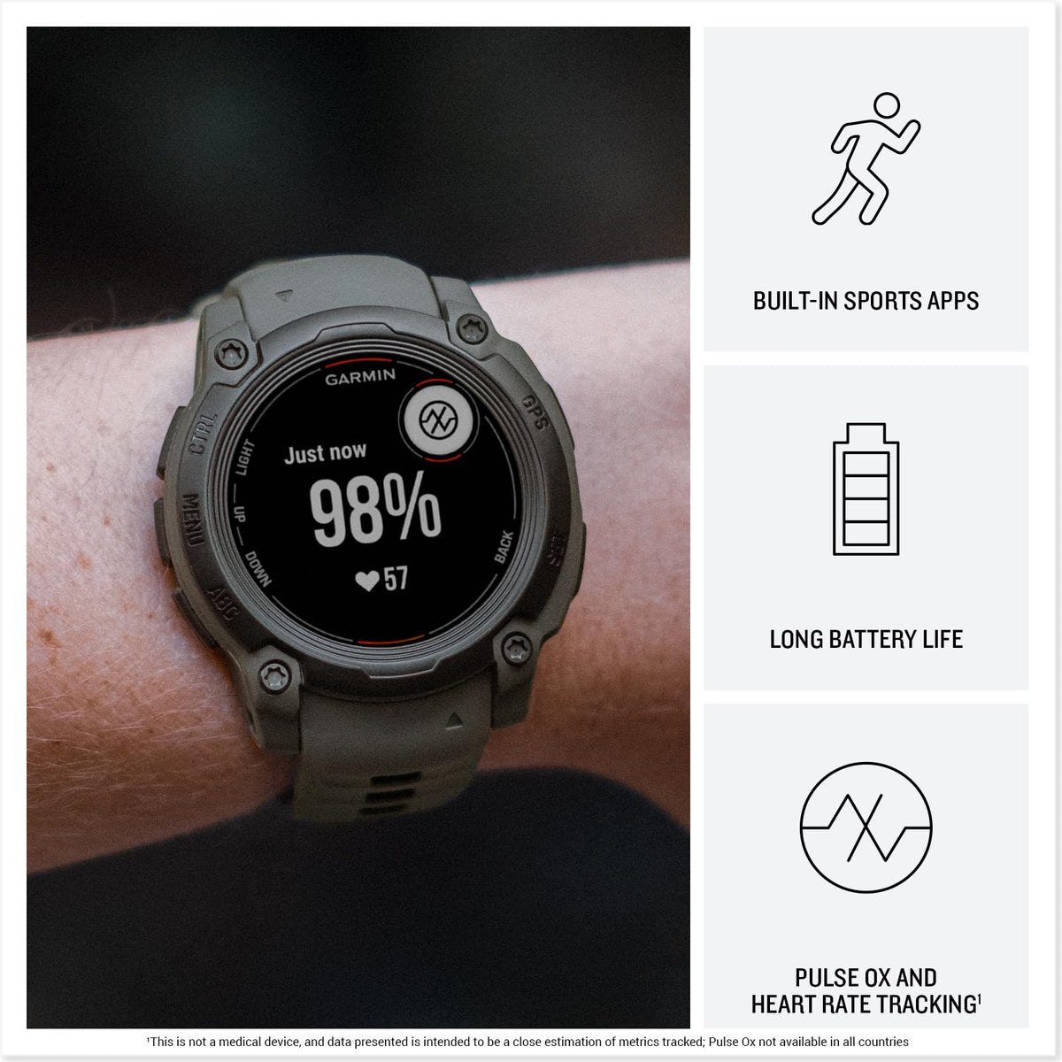 Reloj Garmin Instinct E 45 mm Negro