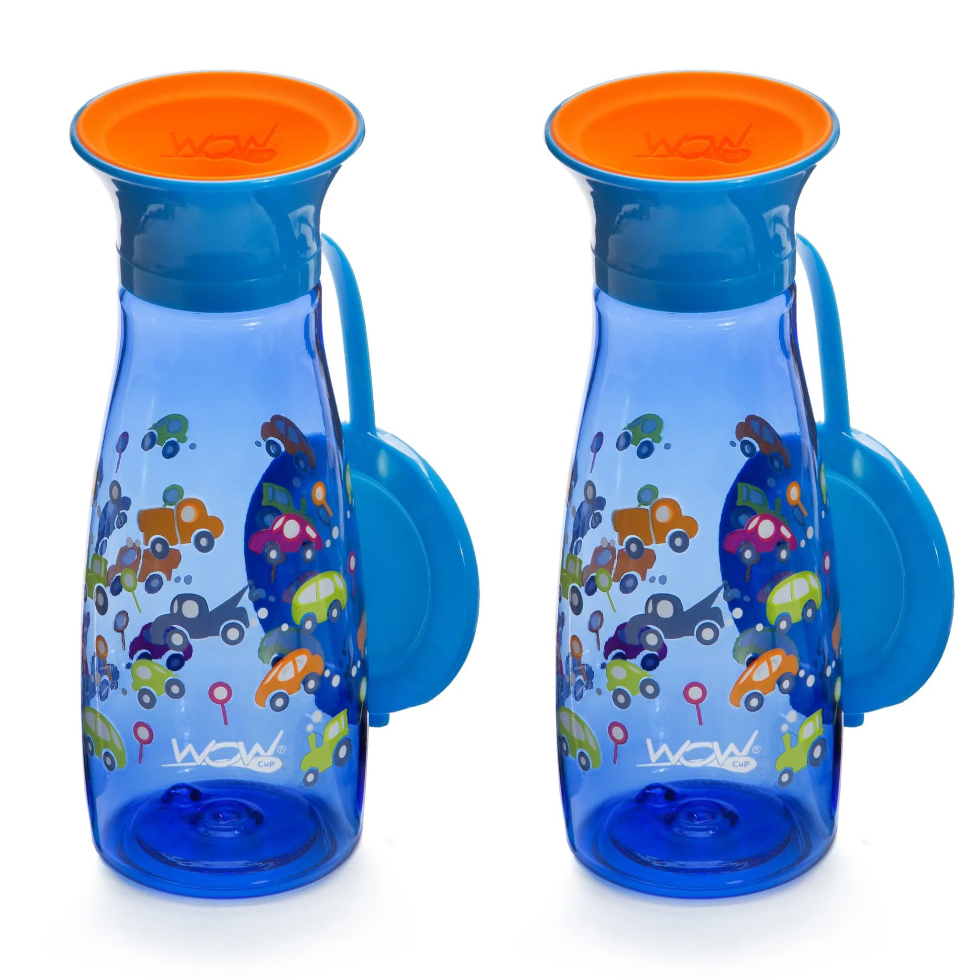 Wow Cup Mini 360 - Taza para beber, 12 onzas, paquete de 2 (azul)