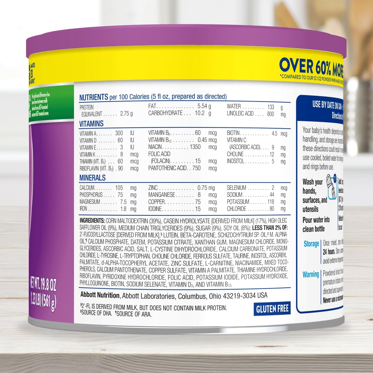 Similac Alimentum with 2’-FL HMO Hypoallergenic Infant Formula, for Food Allergies and Colic, Suitable for Lactose Sensitivity, Baby Formula Powder, 19.8-oz Value Can