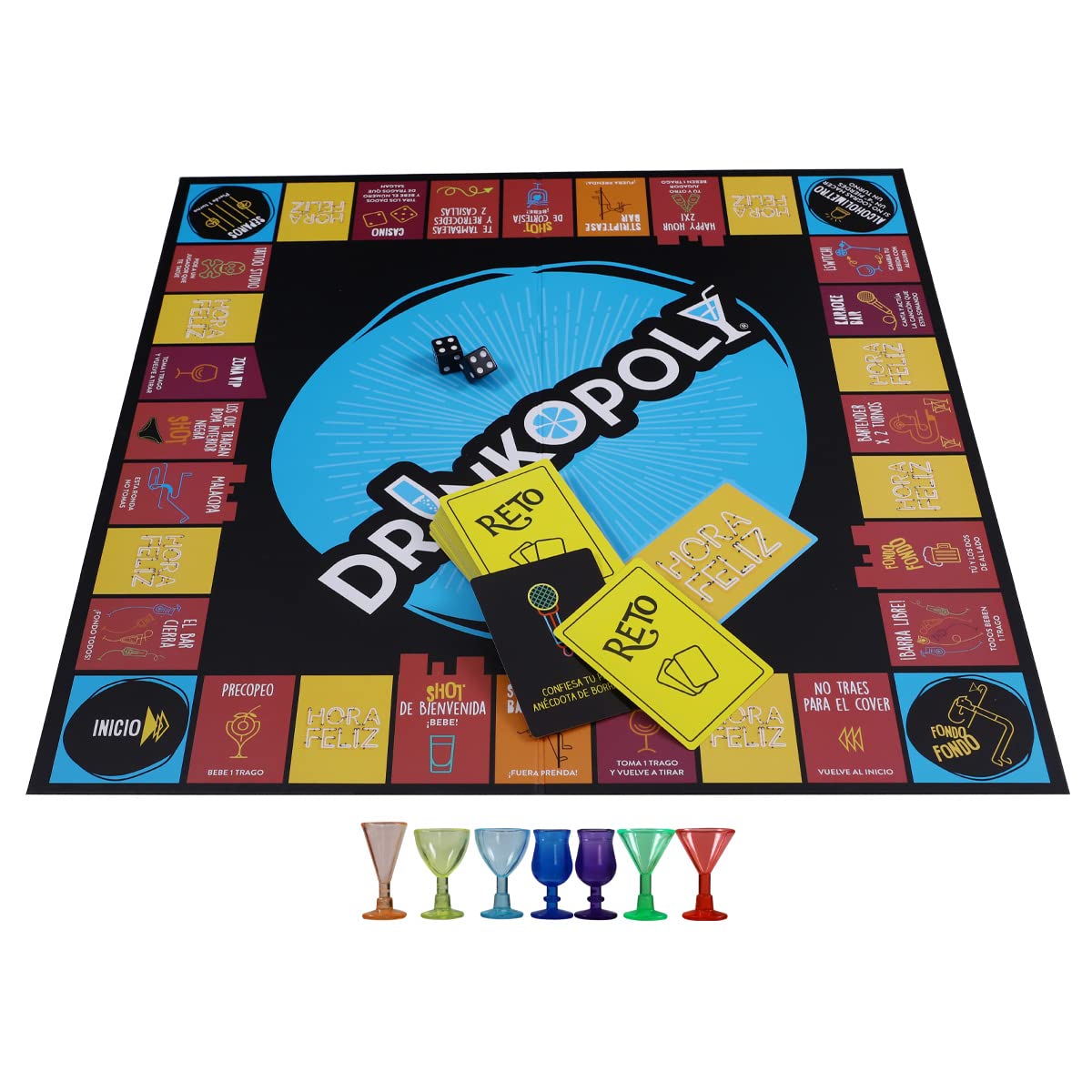 Juego de Mesa Novelty Drinkopoly Fiesta Bebidas para 20 Jugadores